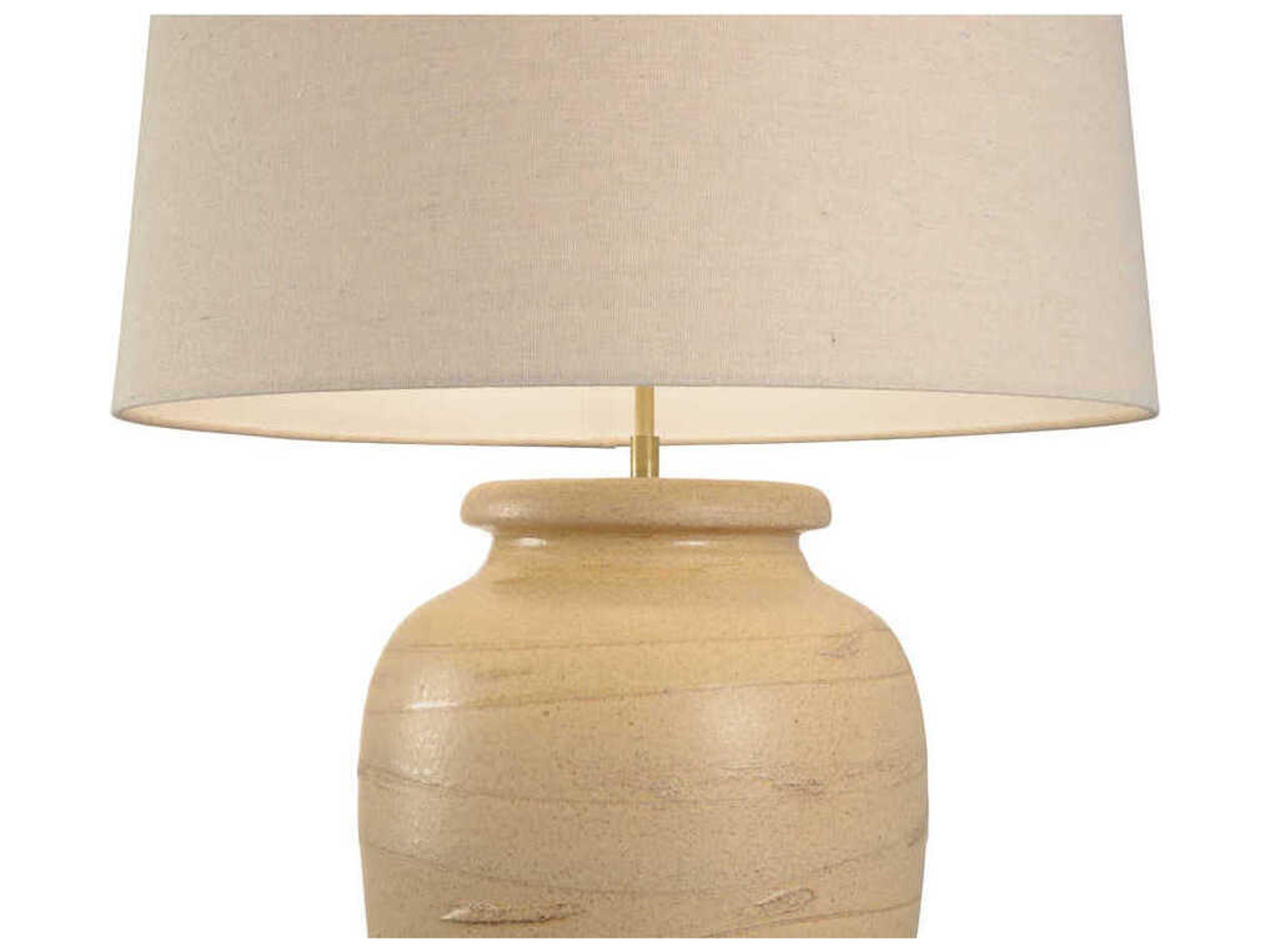 Wildwood Shiga Kento Brown Ombre Tan Linen Buffet Lamp
