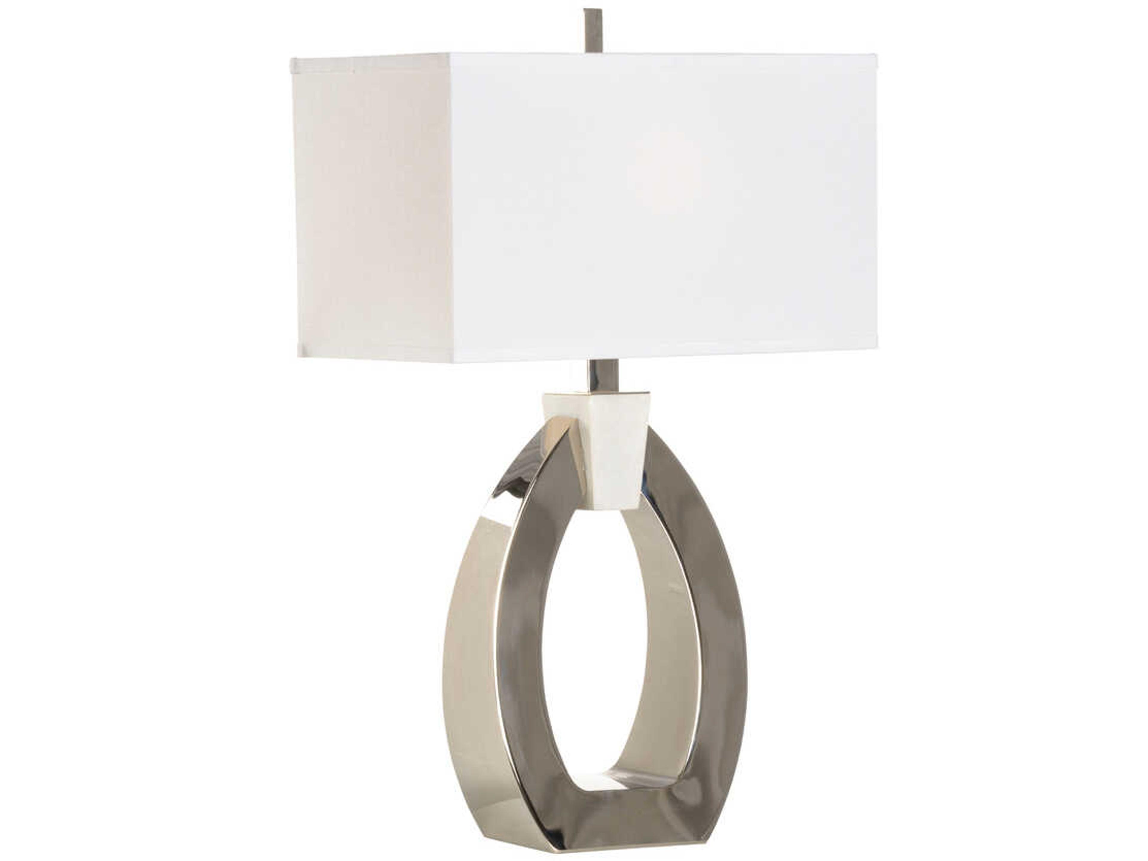 Wildwood Chatham Polished Nickel Off White Linen Buffet Lamp