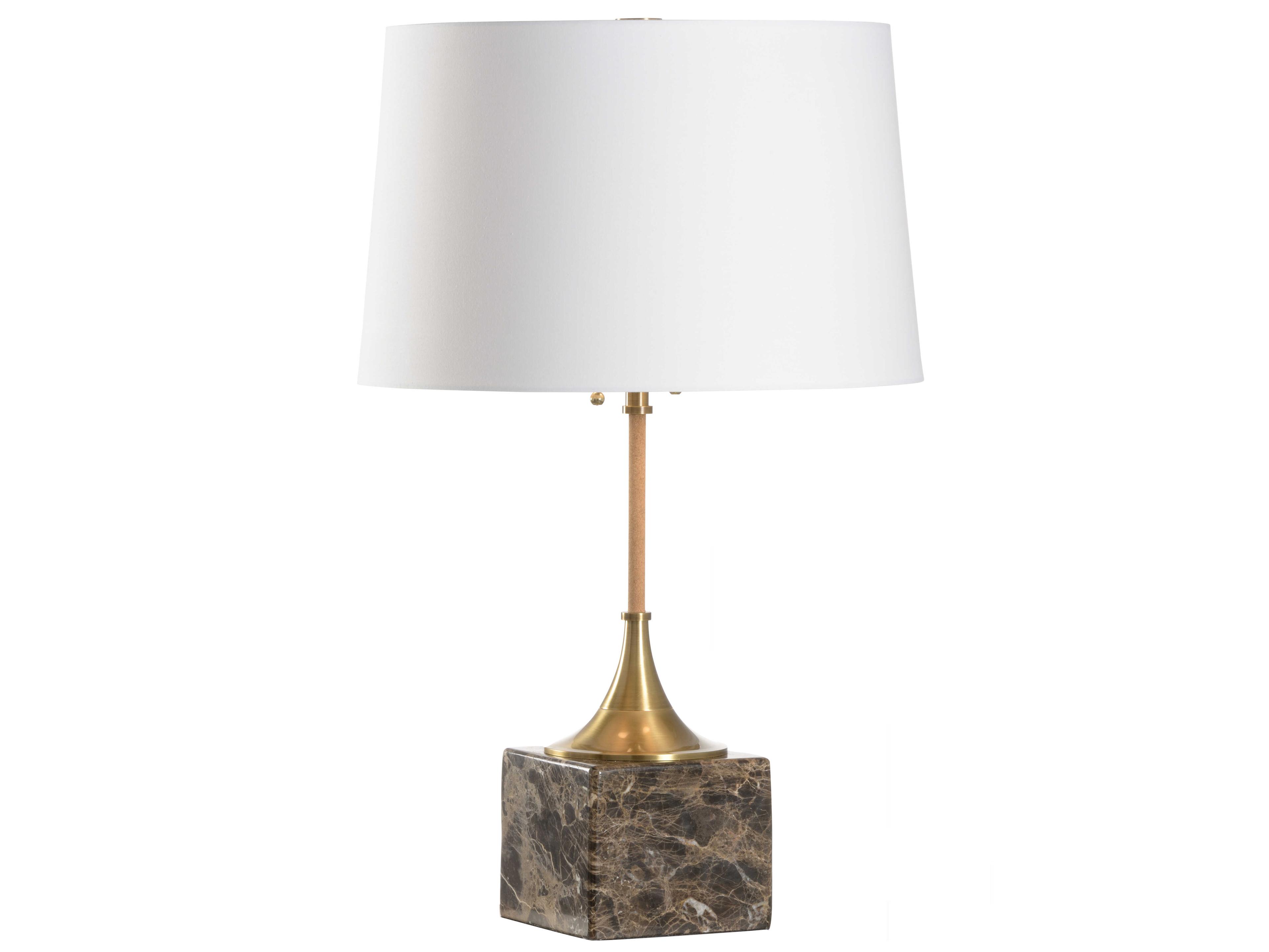 Alsace Natural Brown Off White Silk Buffet Lamp