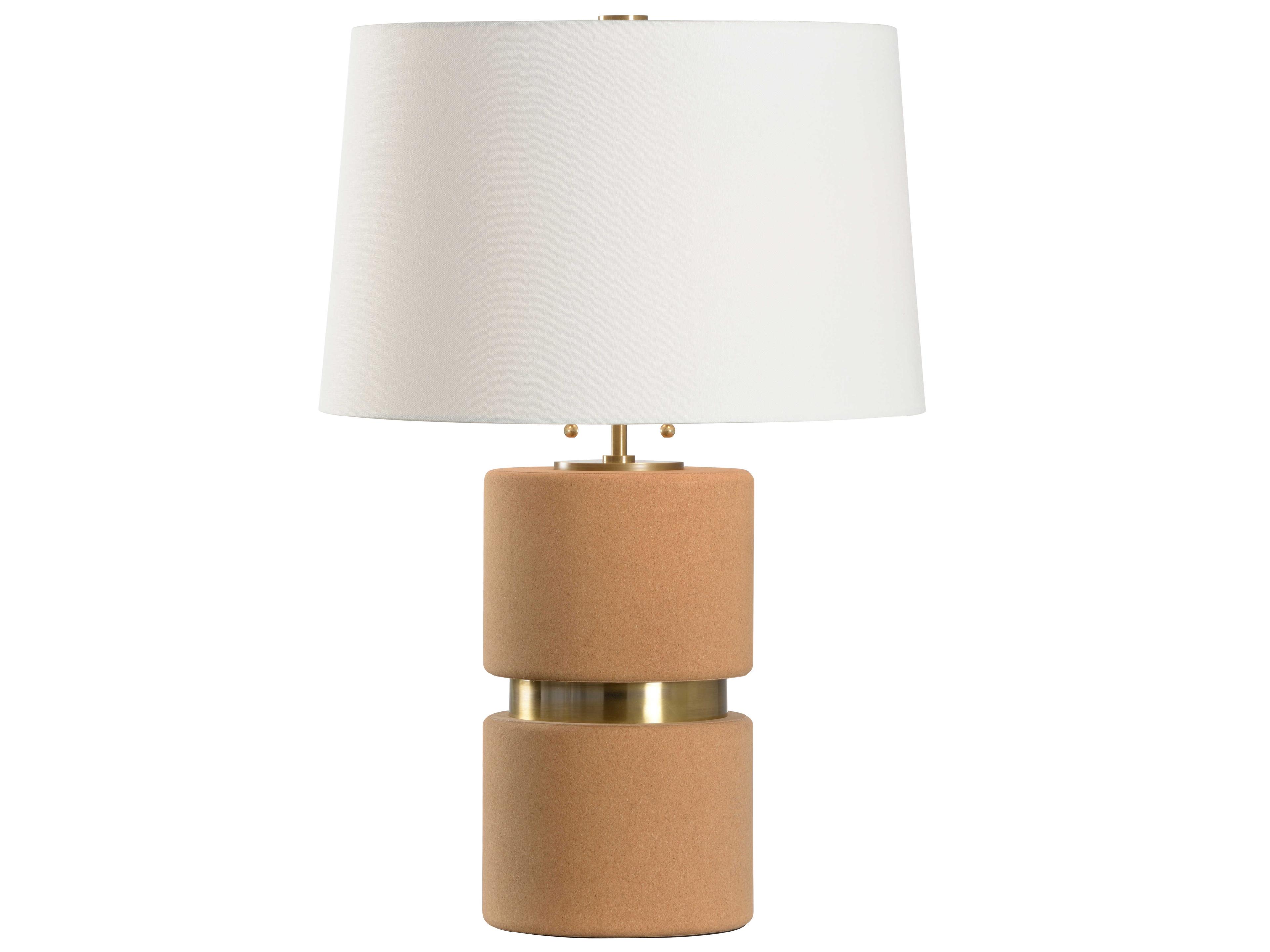 Wildwood Corsica Natural Off White Linen Buffet Lamp