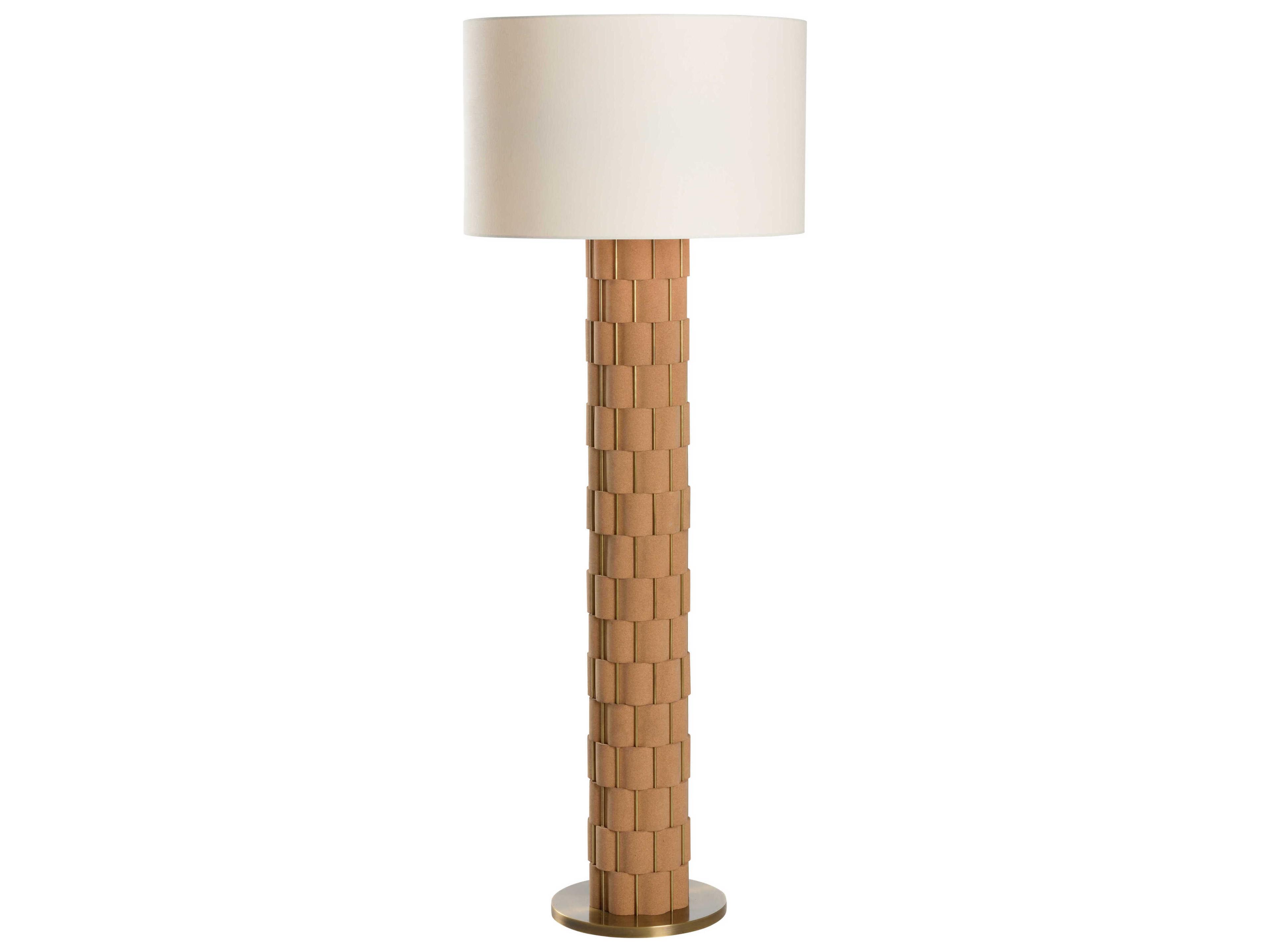 Wildwood Loire Natural Antique Brass Floor Lamp