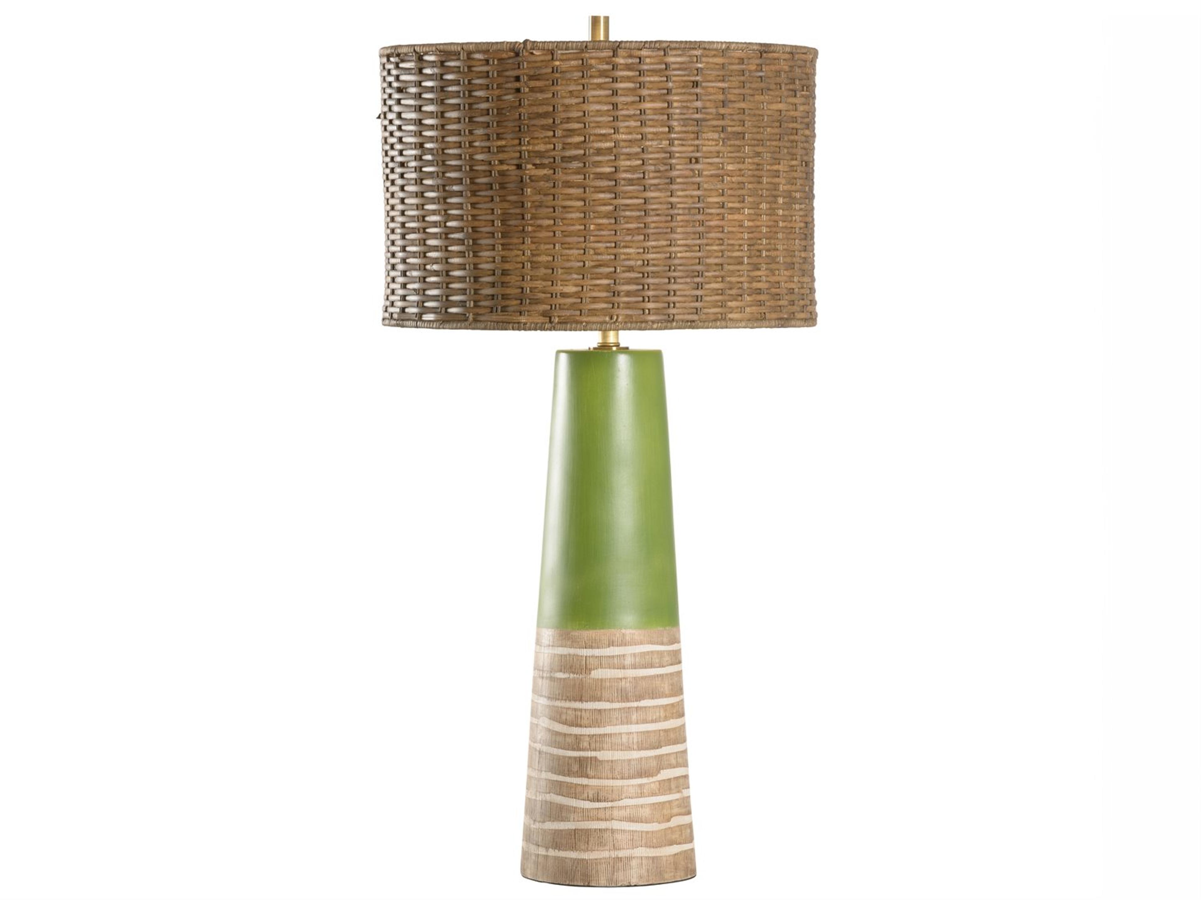 Manila Green Brown Buffet Lamp