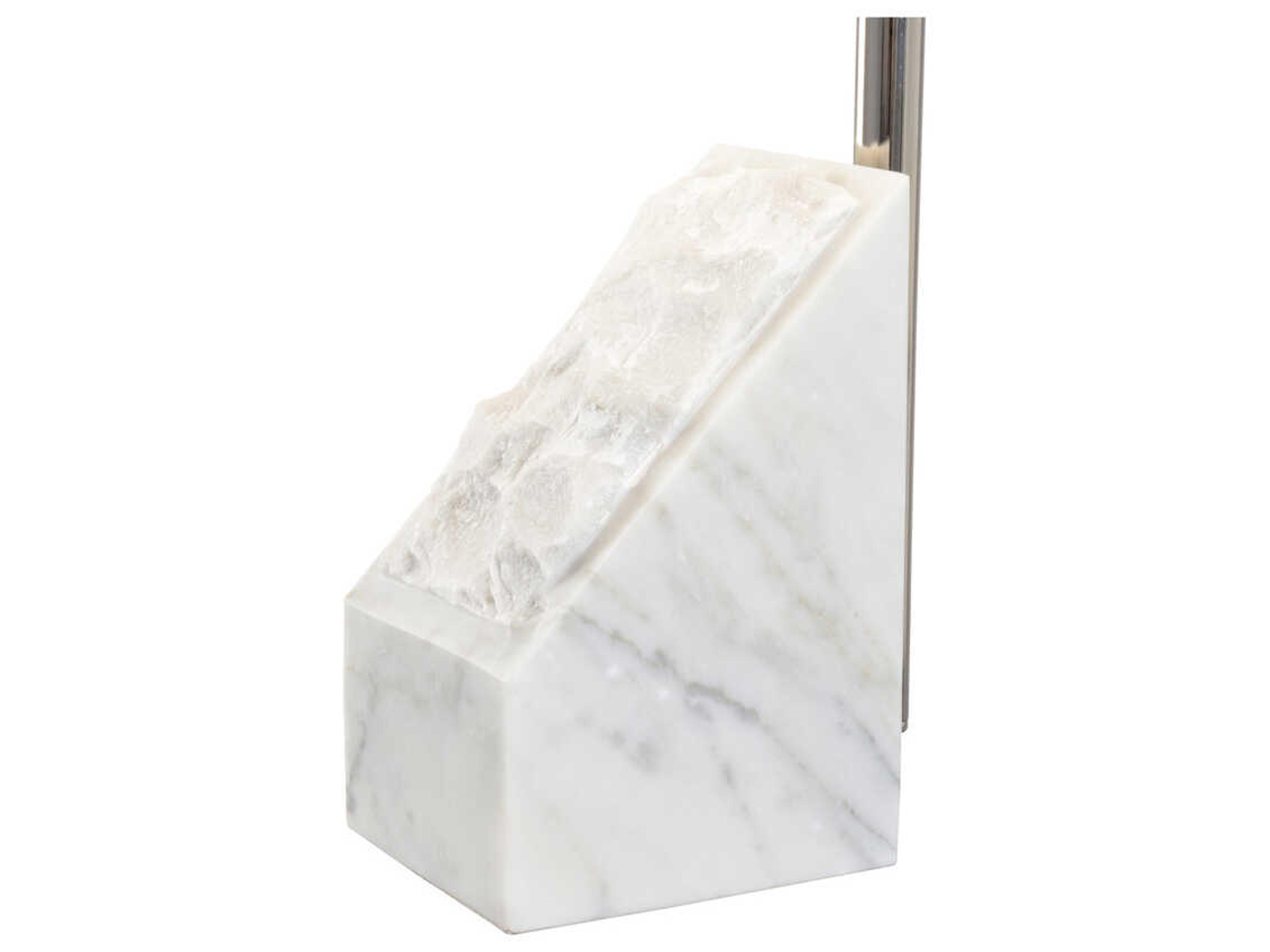 Wildwood Stone Natural White Polished Nickel Off Linen Table Lamp