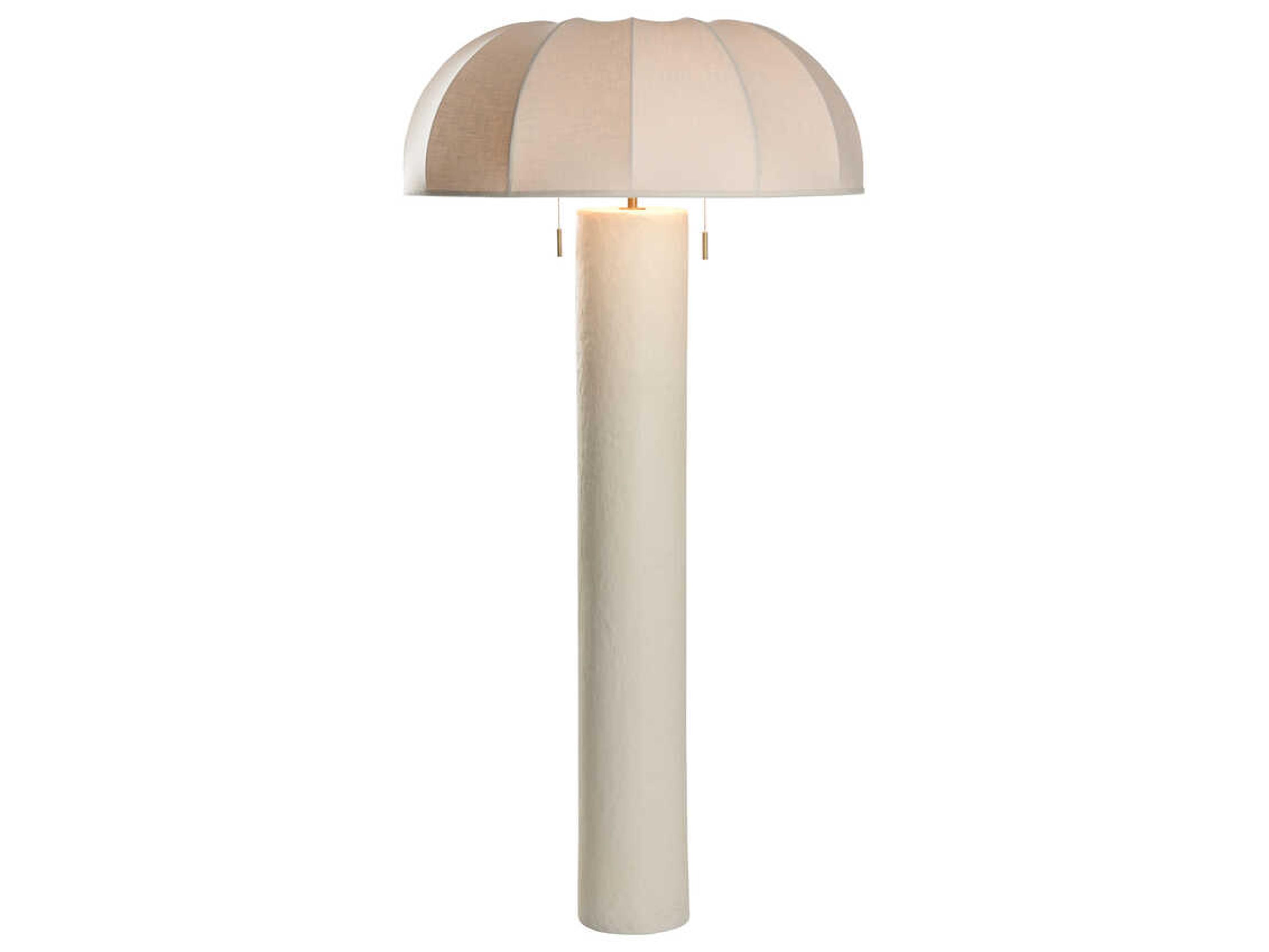 Perruche Textured Cream White Floor Lamp