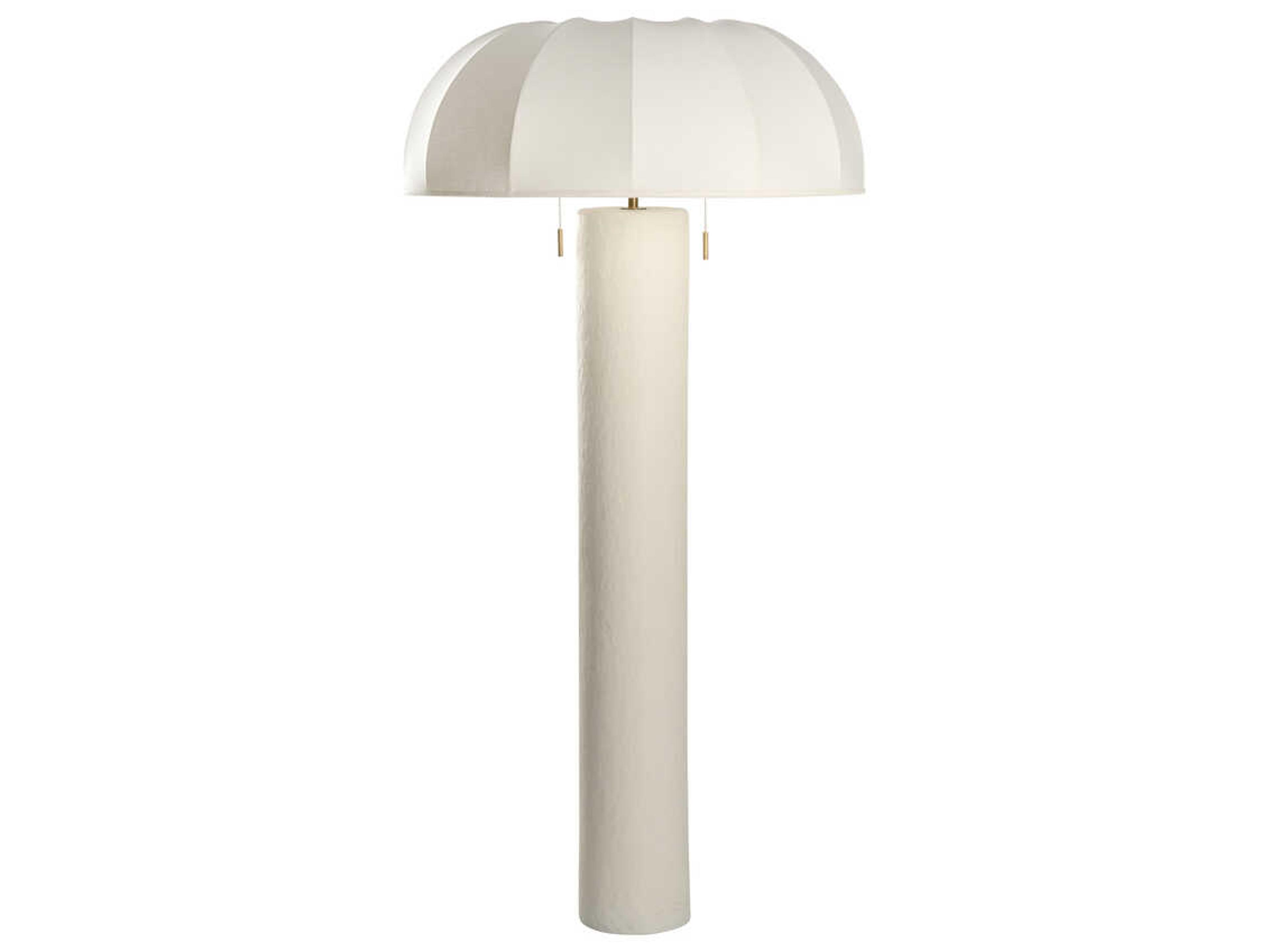 Wildwood Perruche Textured Cream White Floor Lamp