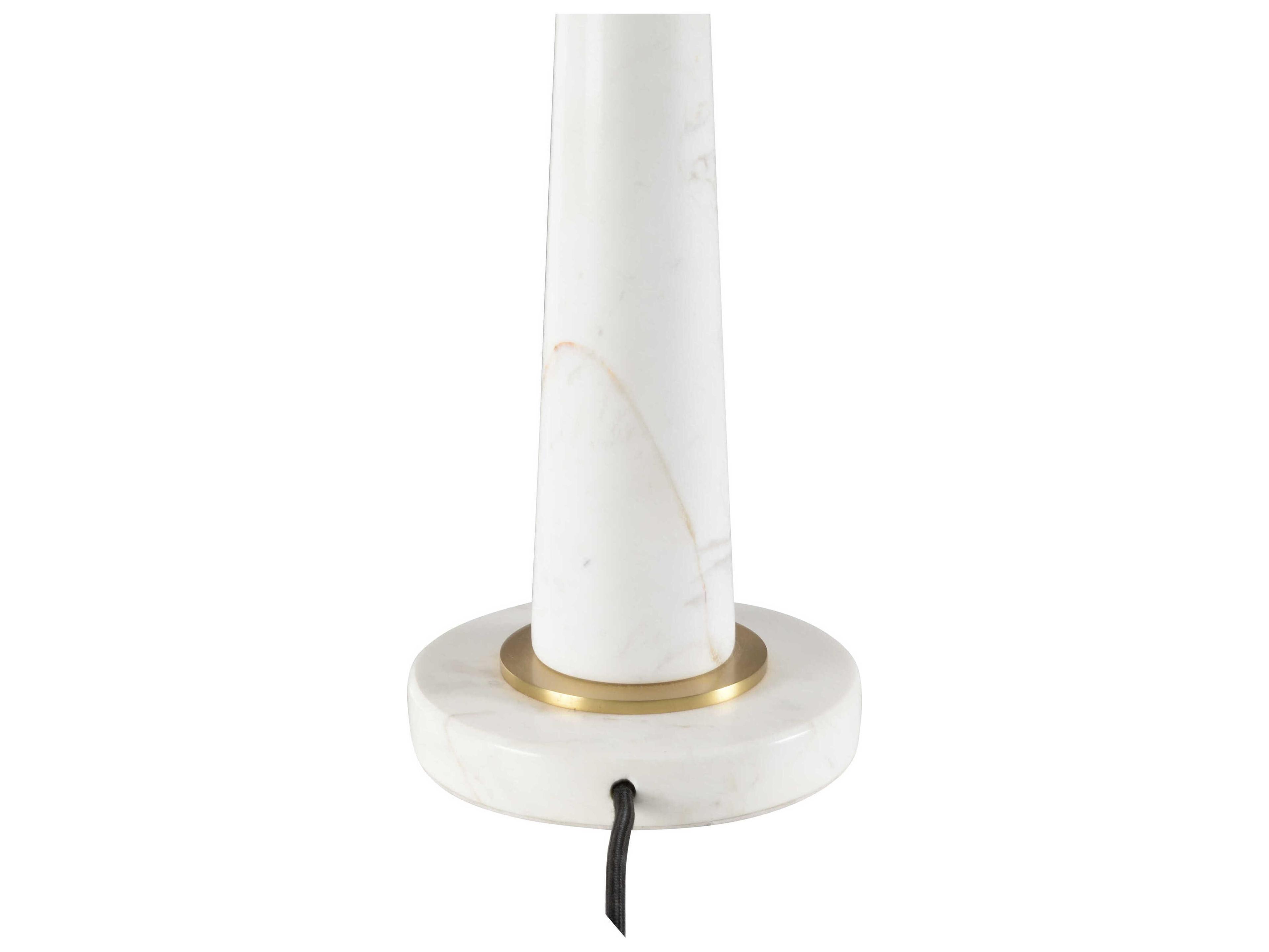 Wildwood Guinevere Natural White Antique Brass Off Linen Buffet Lamp