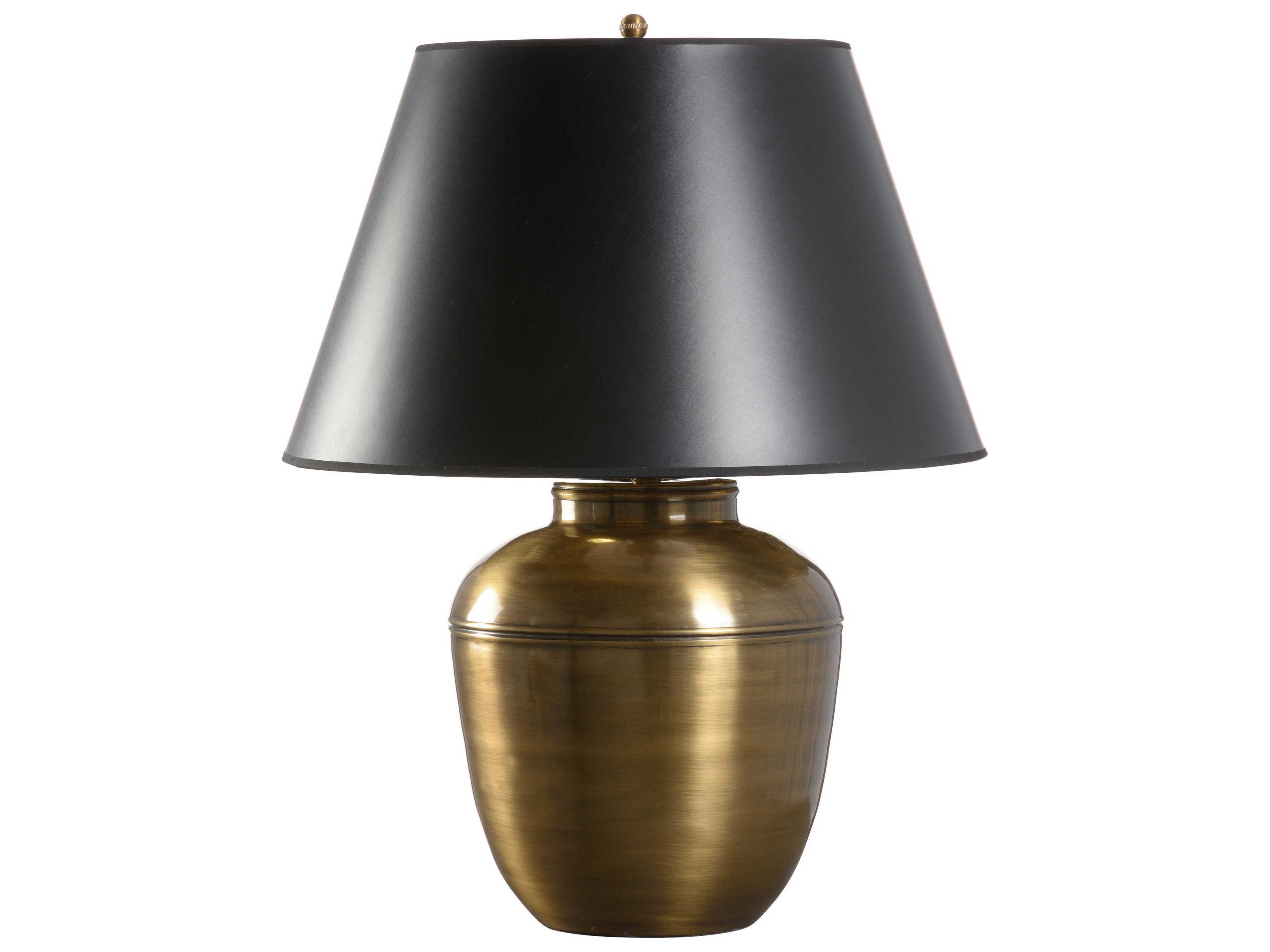 Wildwood Vaughan 
Antique Brass Nickel Black Silkette Buffet Lamp