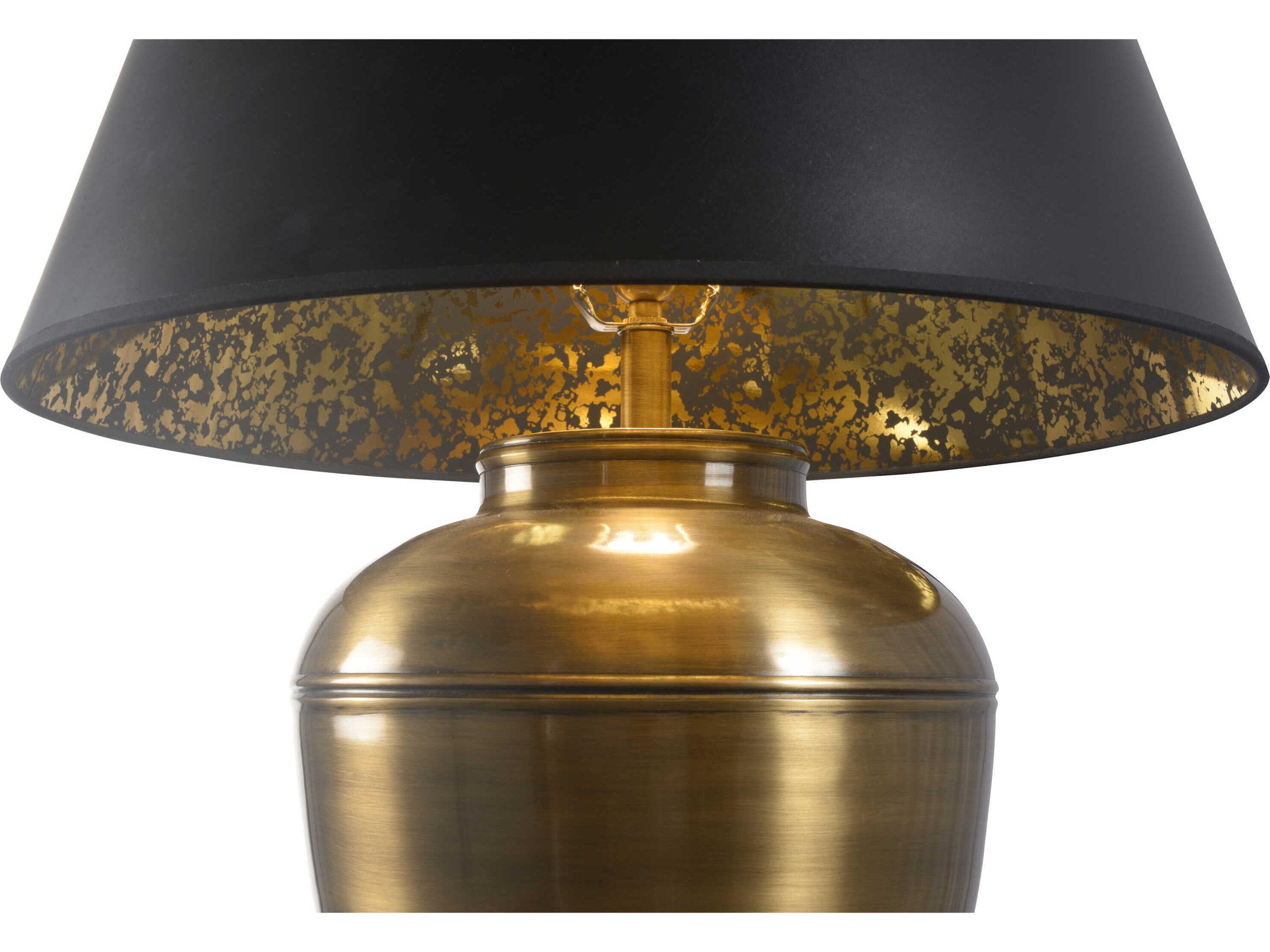 Wildwood Vaughan 
Antique Brass Nickel Black Silkette Buffet Lamp