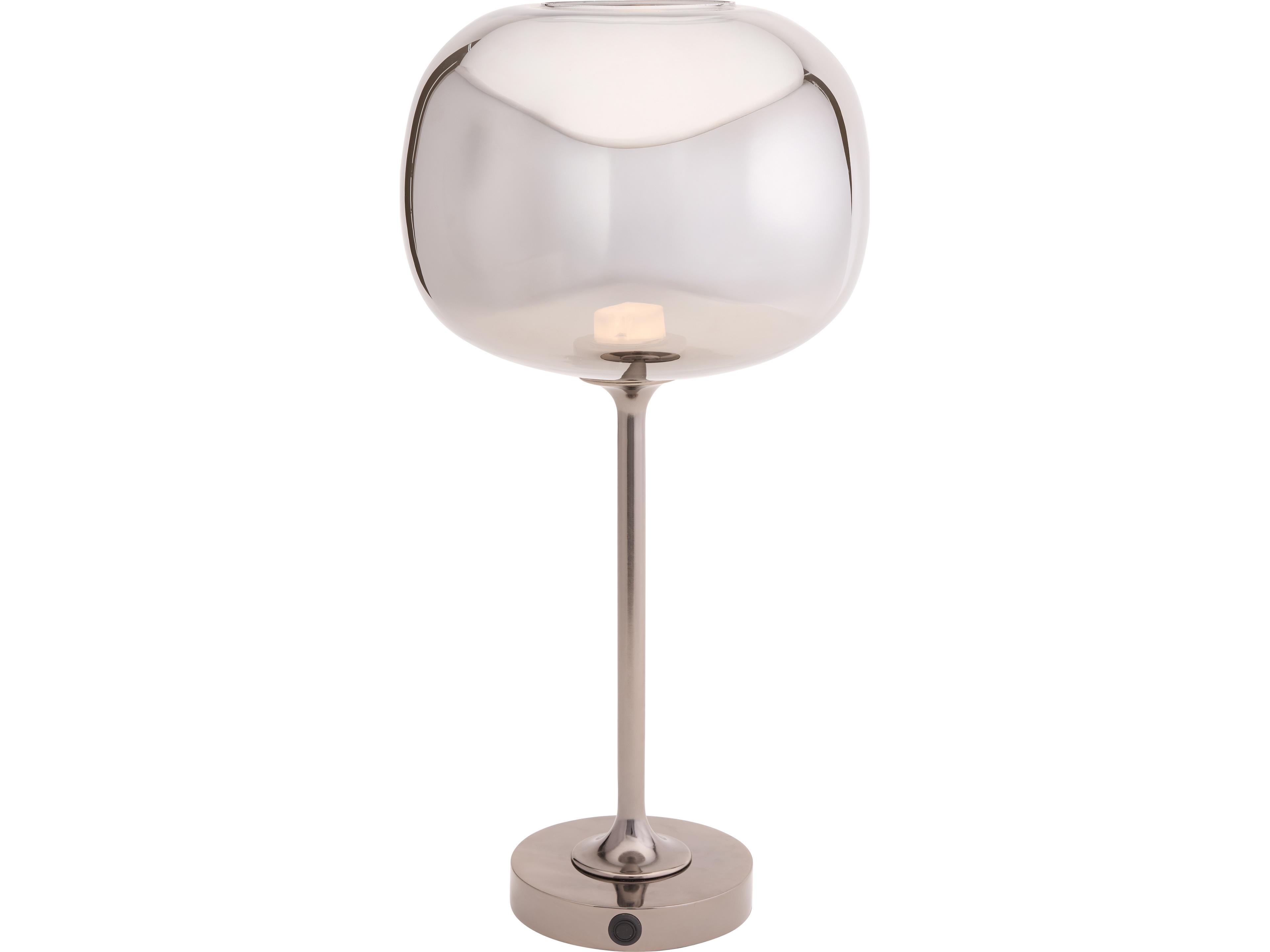 Black Nickel Smoke Clear Table Lamp