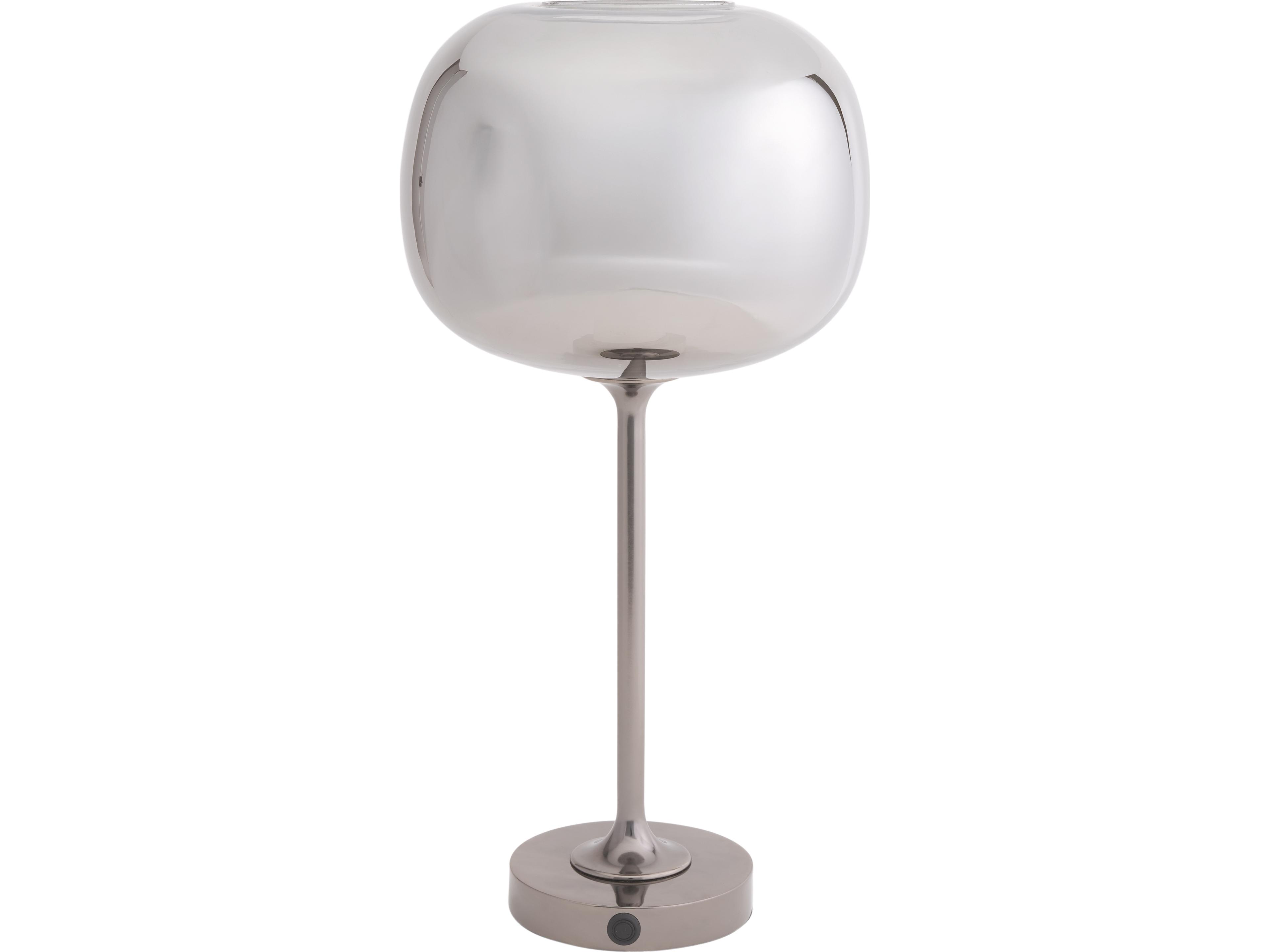 Wildwood Black Nickel Smoke Clear Table Lamp