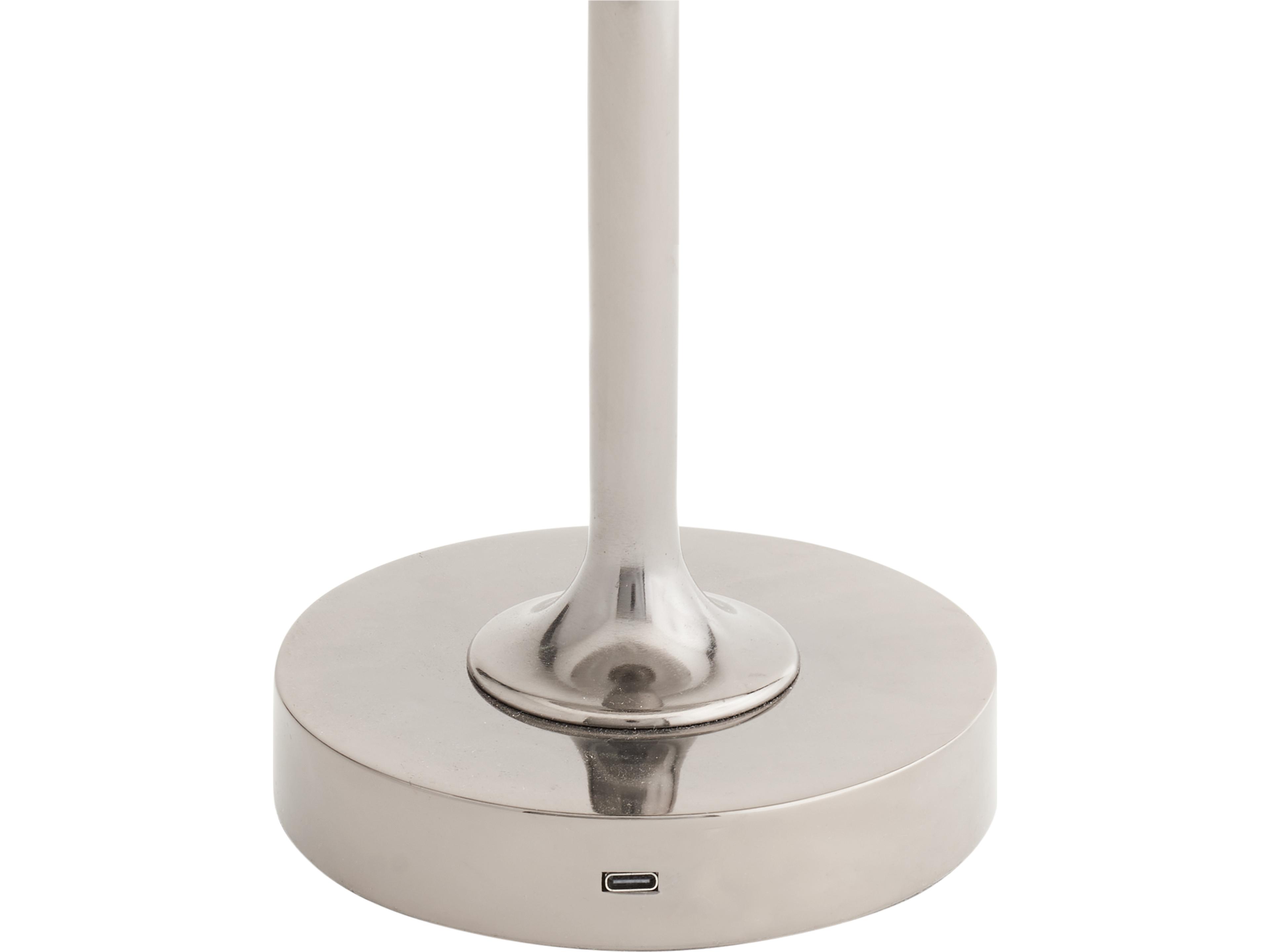 Wildwood Black Nickel Smoke Clear Table Lamp