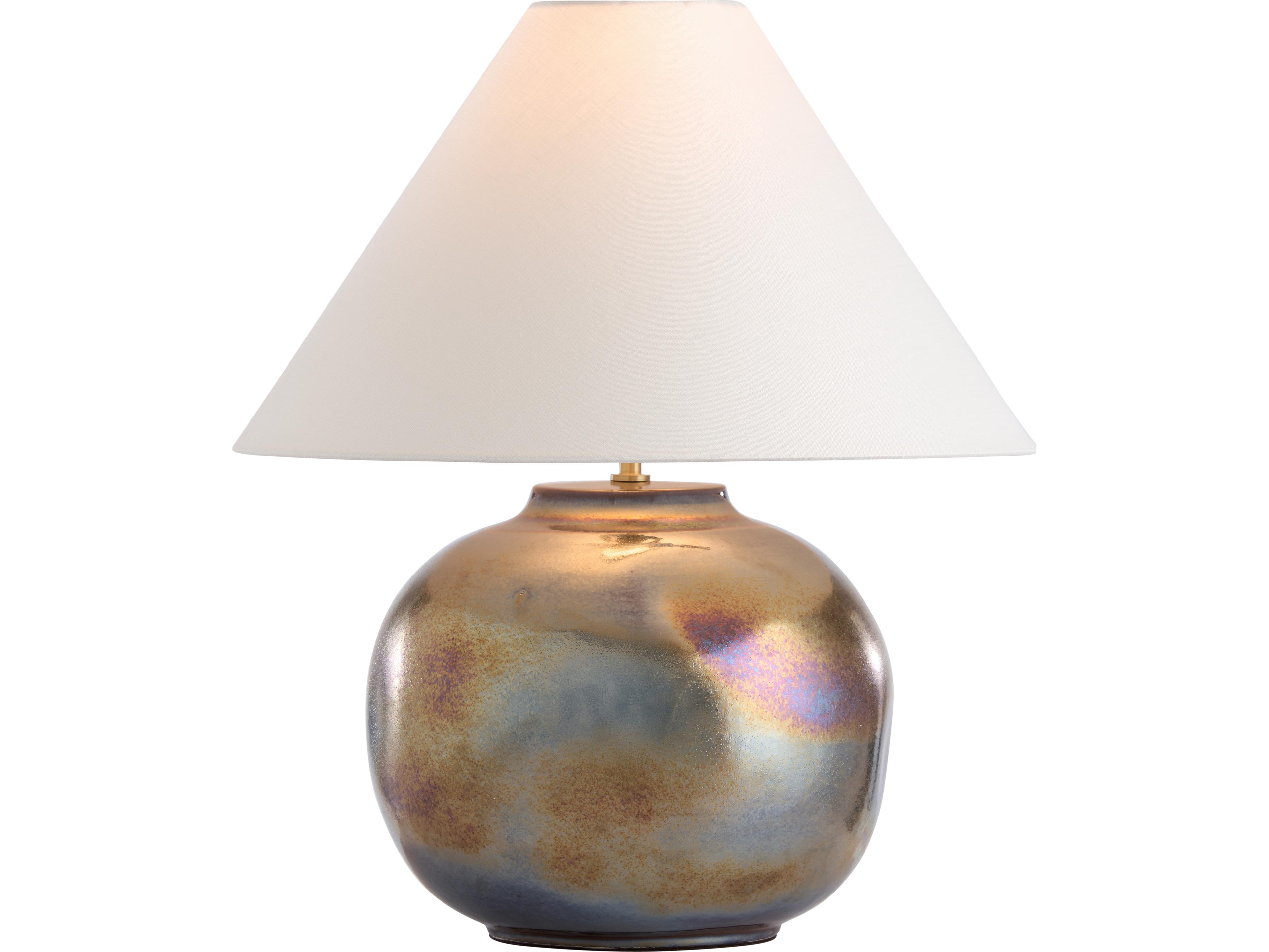 Reactive Glaze White Table Lamp