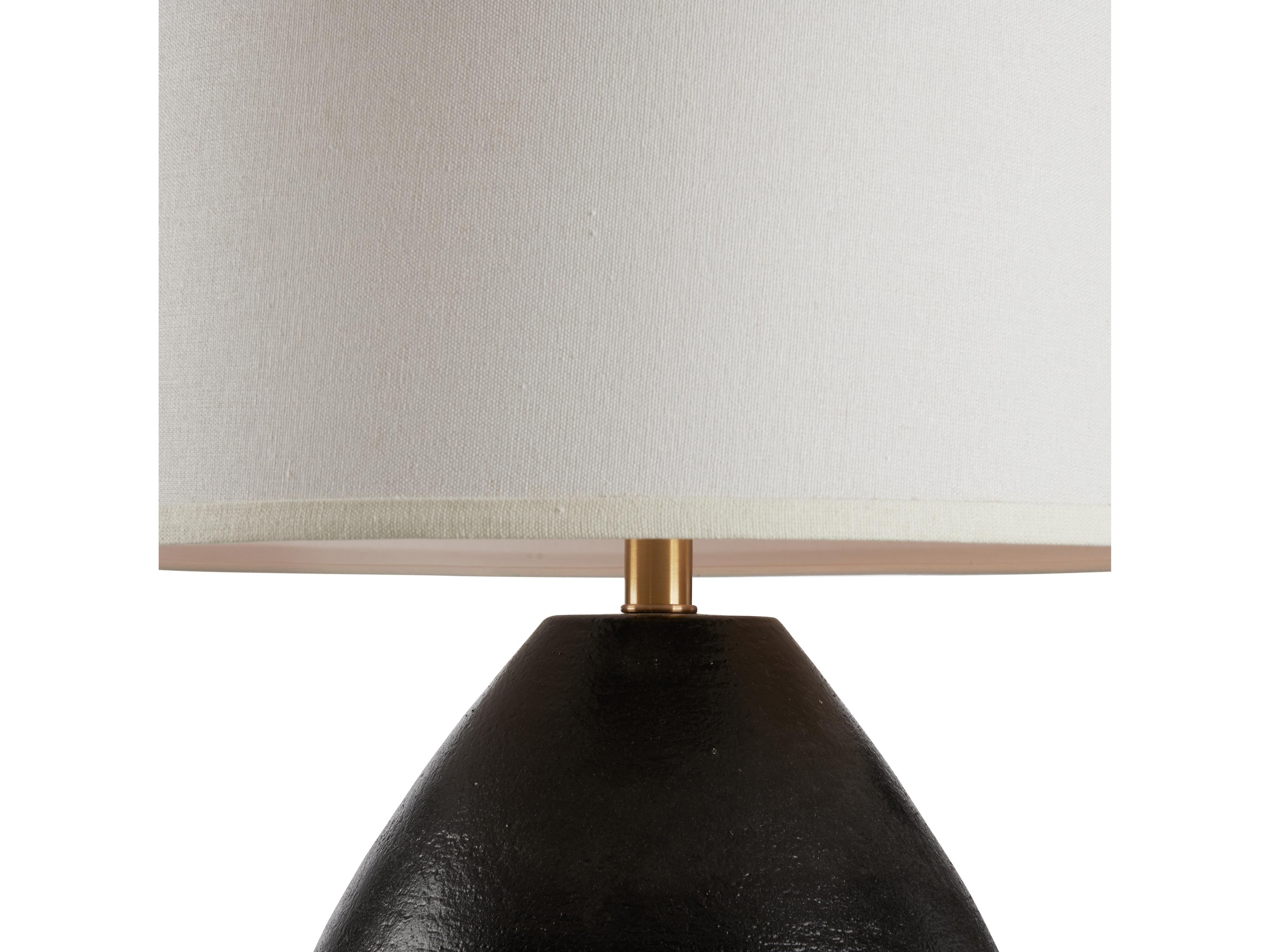 Wildwood Black White Drip Reactive Glaze Table Lamp