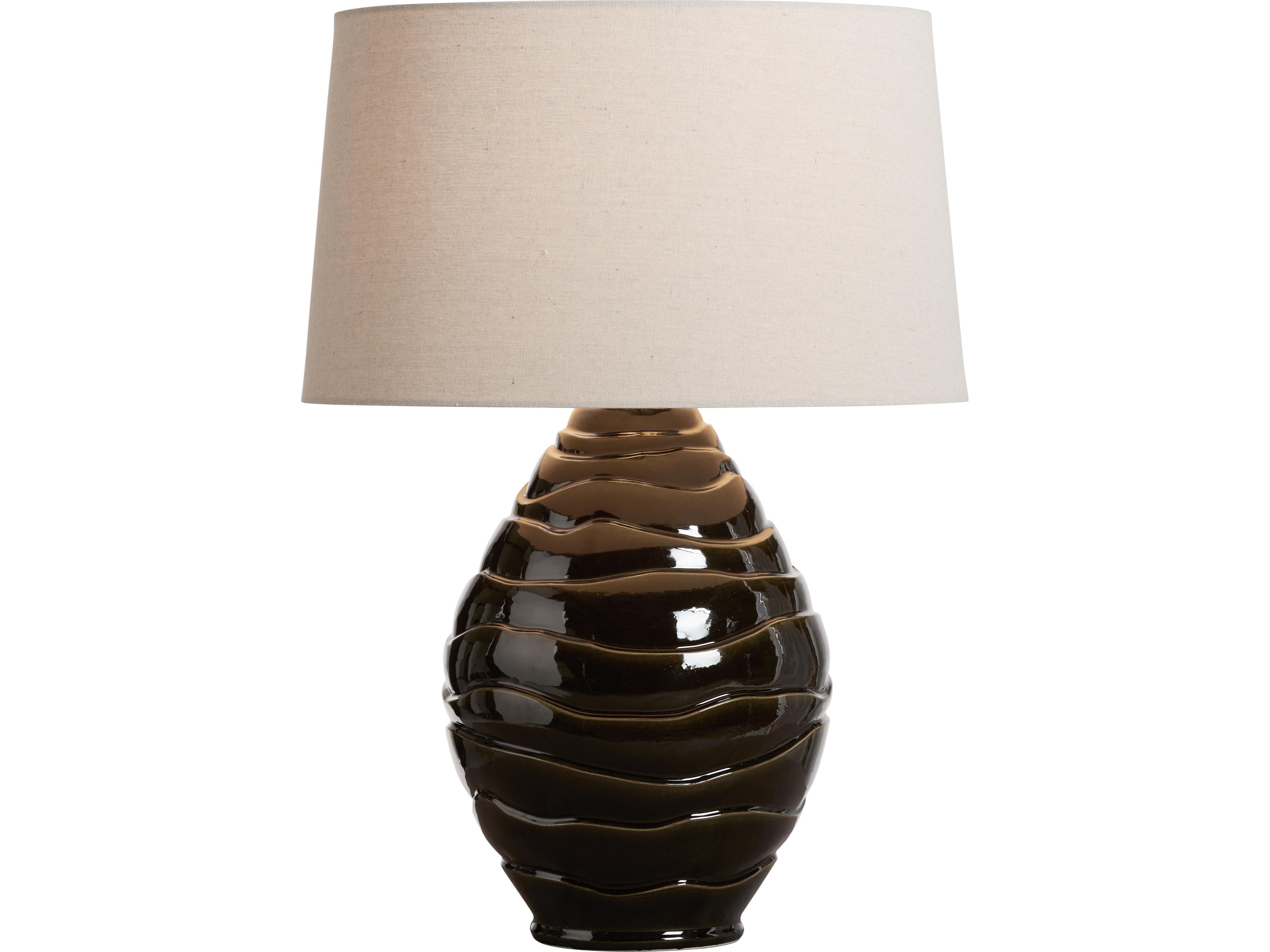Greenish Brown Glaze Table Lamp