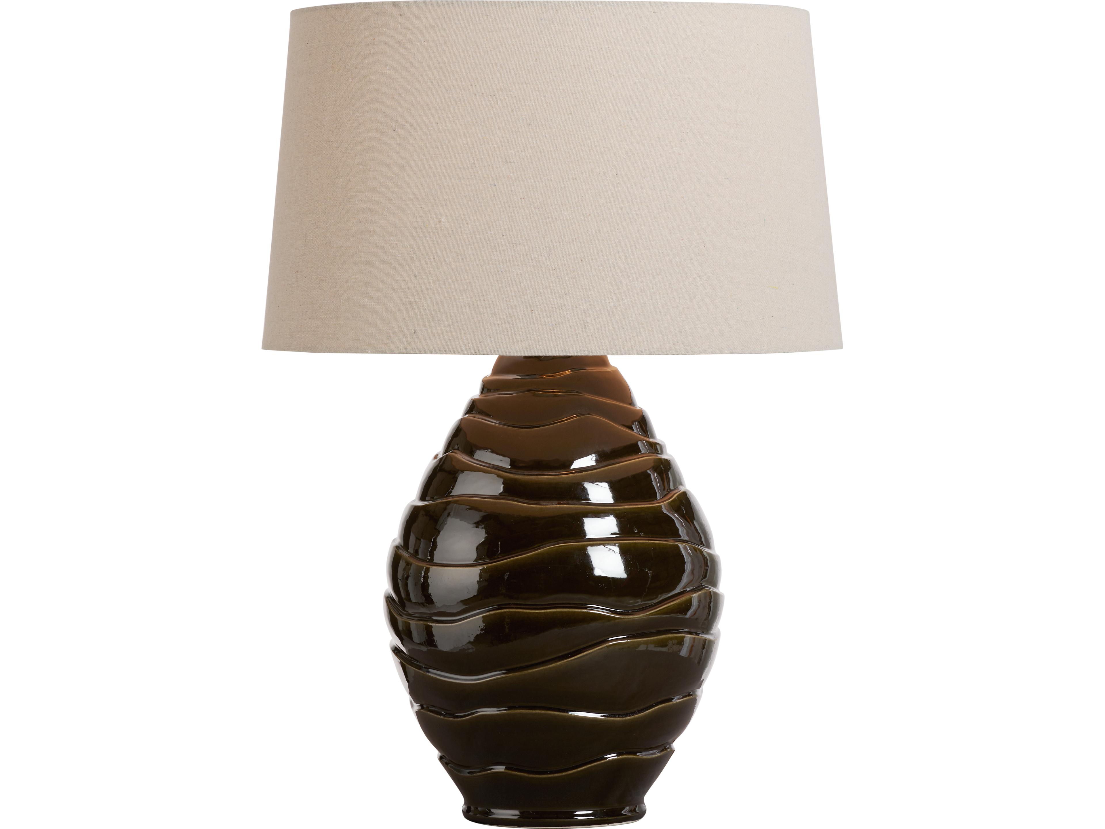 Wildwood Greenish Brown Glaze Table Lamp