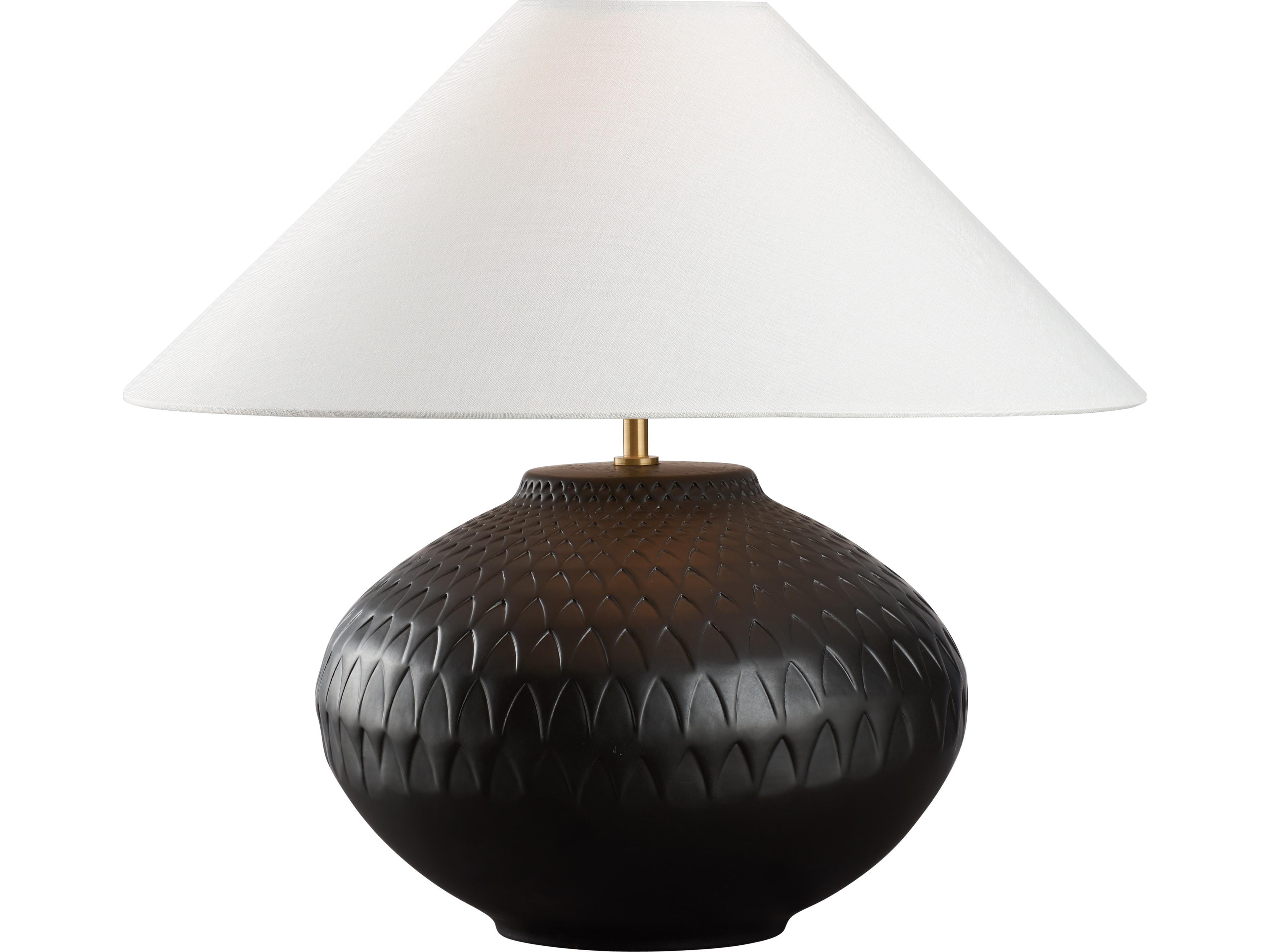 Matte Black Glaze Table Lamp