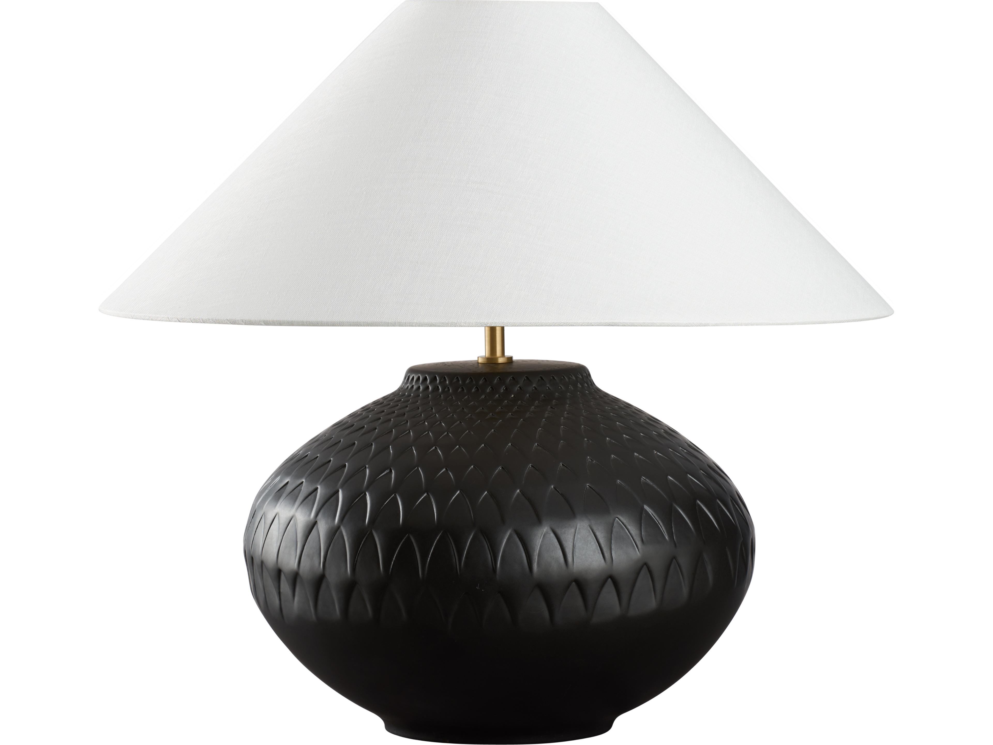Wildwood Matte Black Glaze Table Lamp