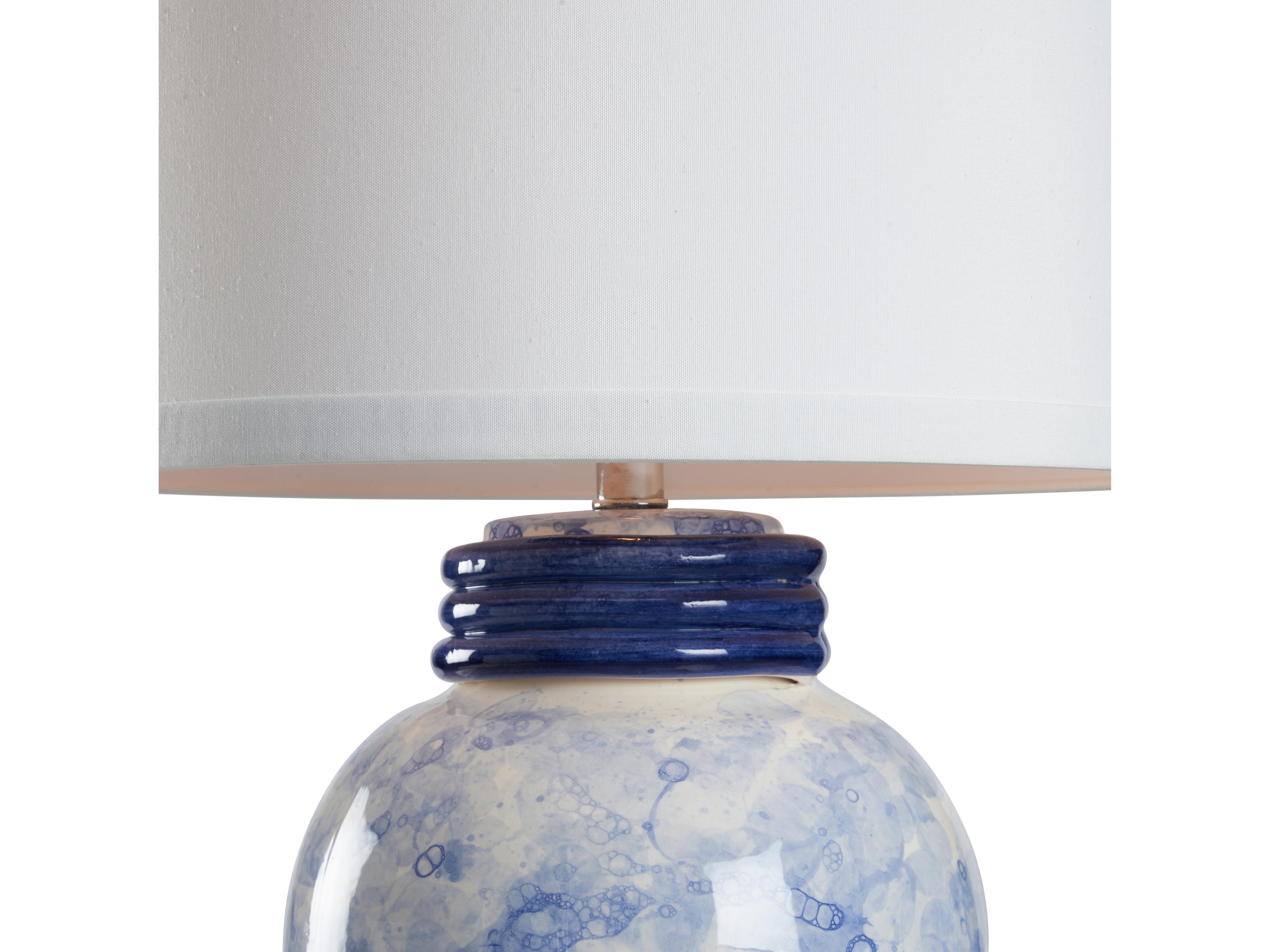 Wildwood Blue Bubble Glaze Traditional Table Lamp