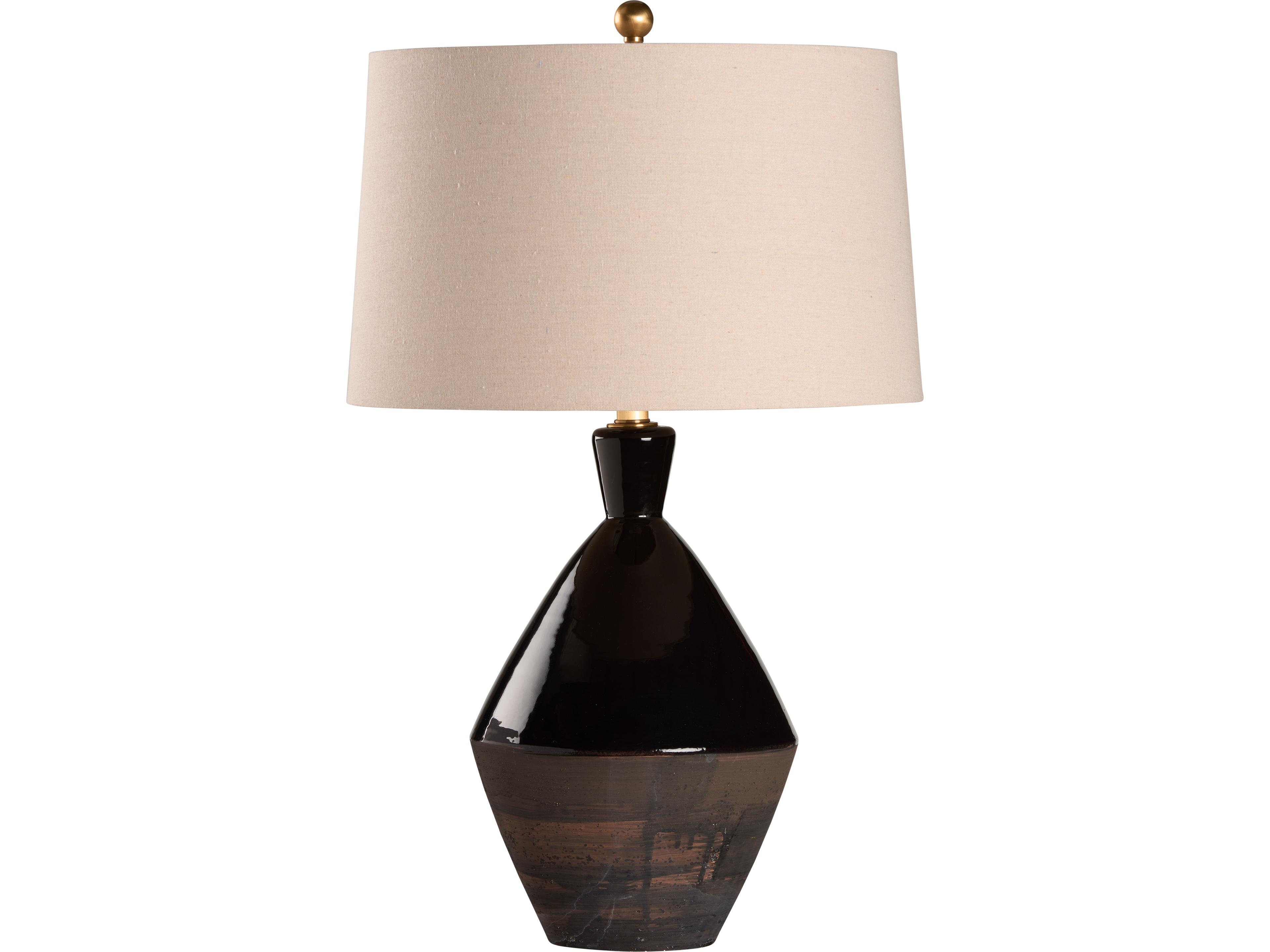 Wildwood Brown Glaze Traditional Buffet Lamp
