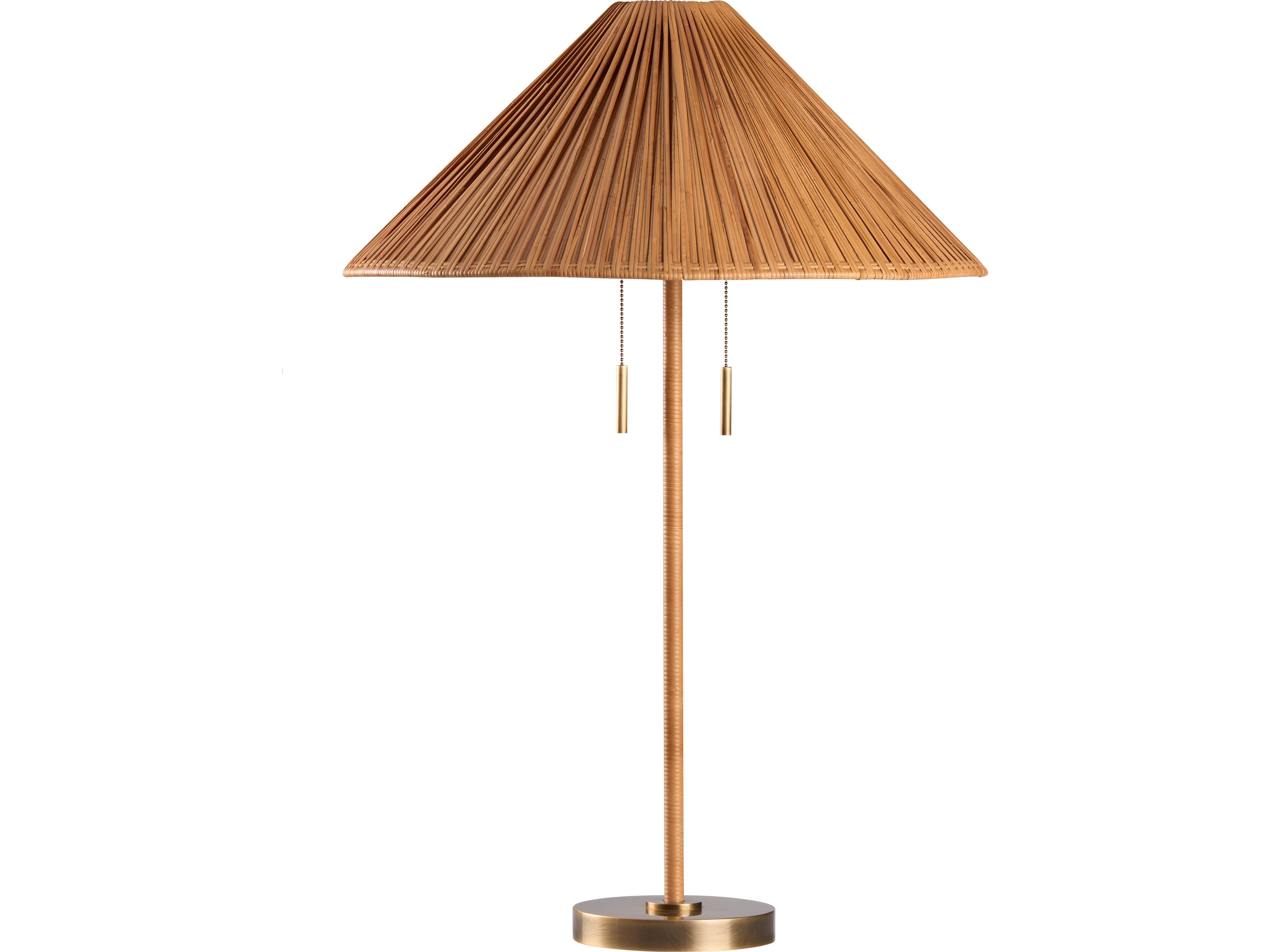 Wildwood Natural Antique Brass Buffet Lamp