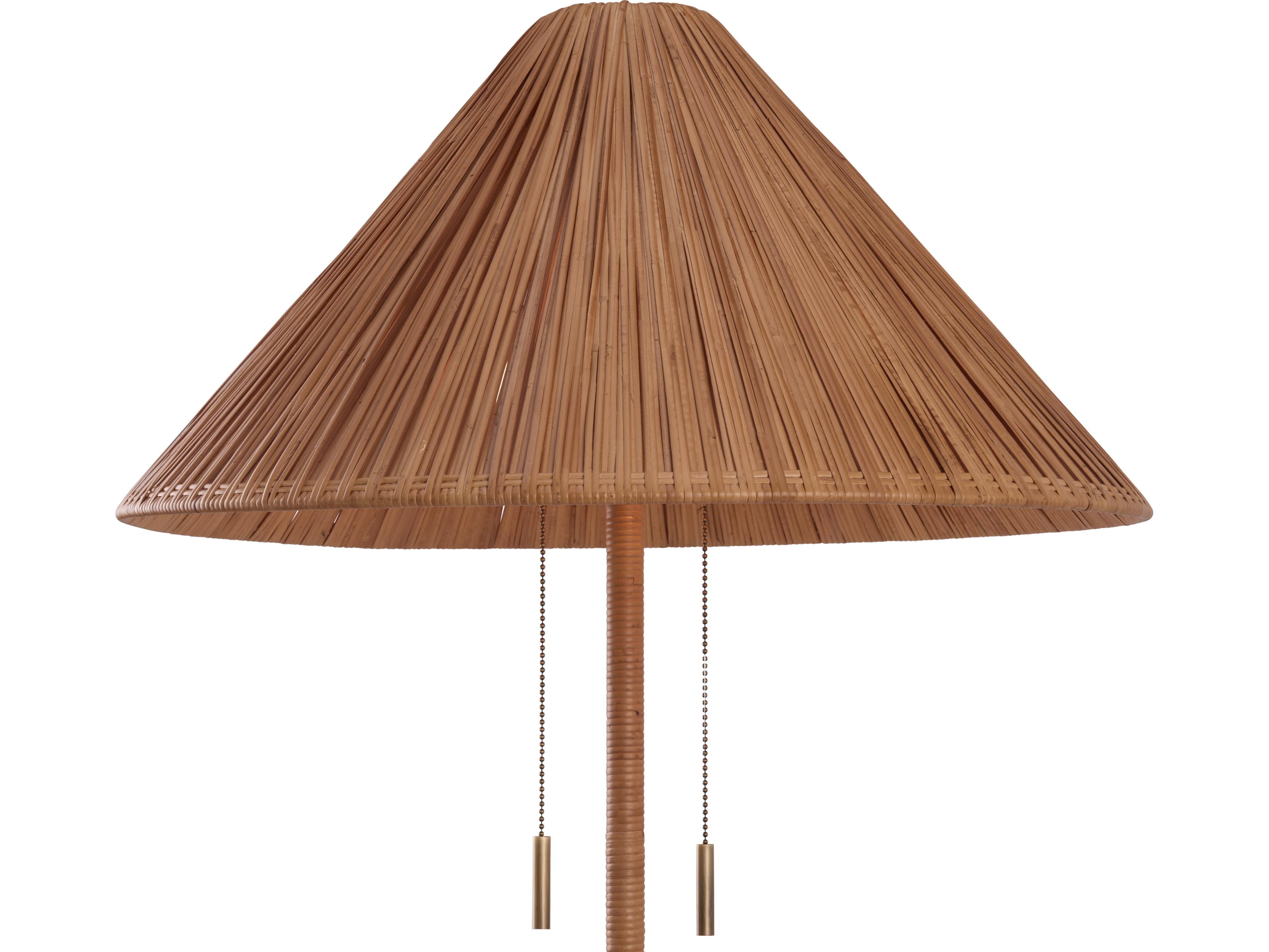 Wildwood Natural Antique Brass Floor Lamp