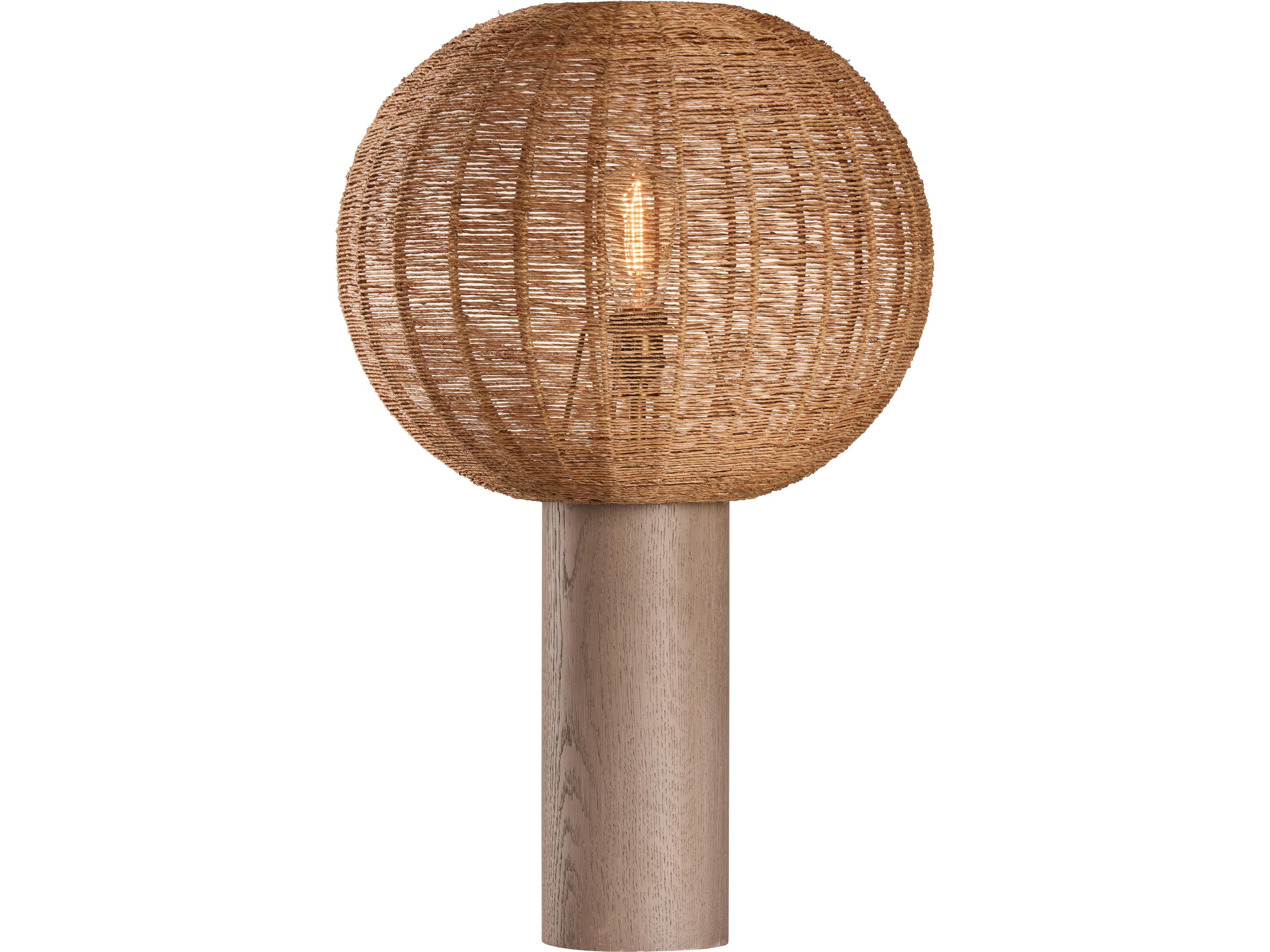 Gray Natural Brass Table Lamp
