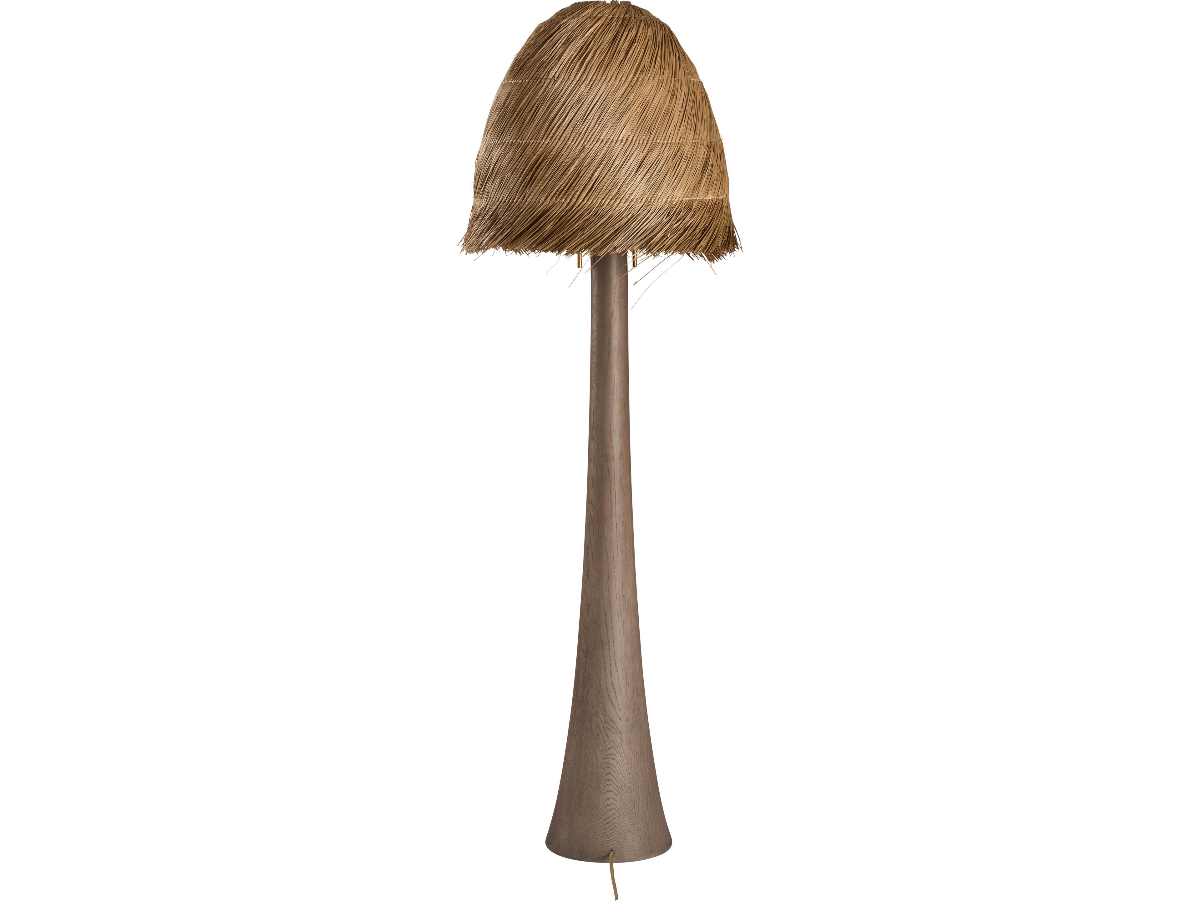 Wildwood Natural Gray Brass Traditional Floor Lamp