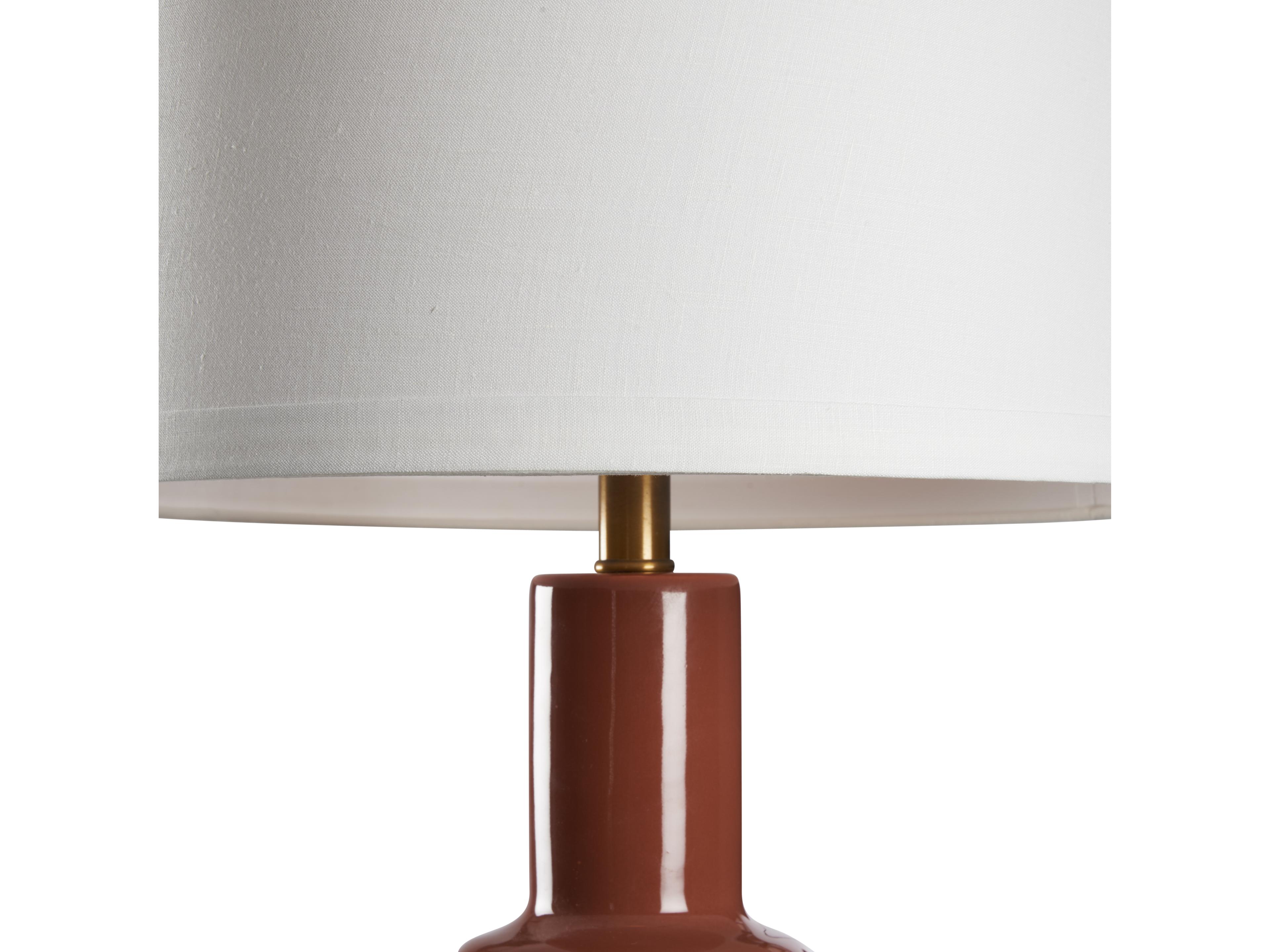 Wildwood Aragon Antique Brass Red Table Lamp