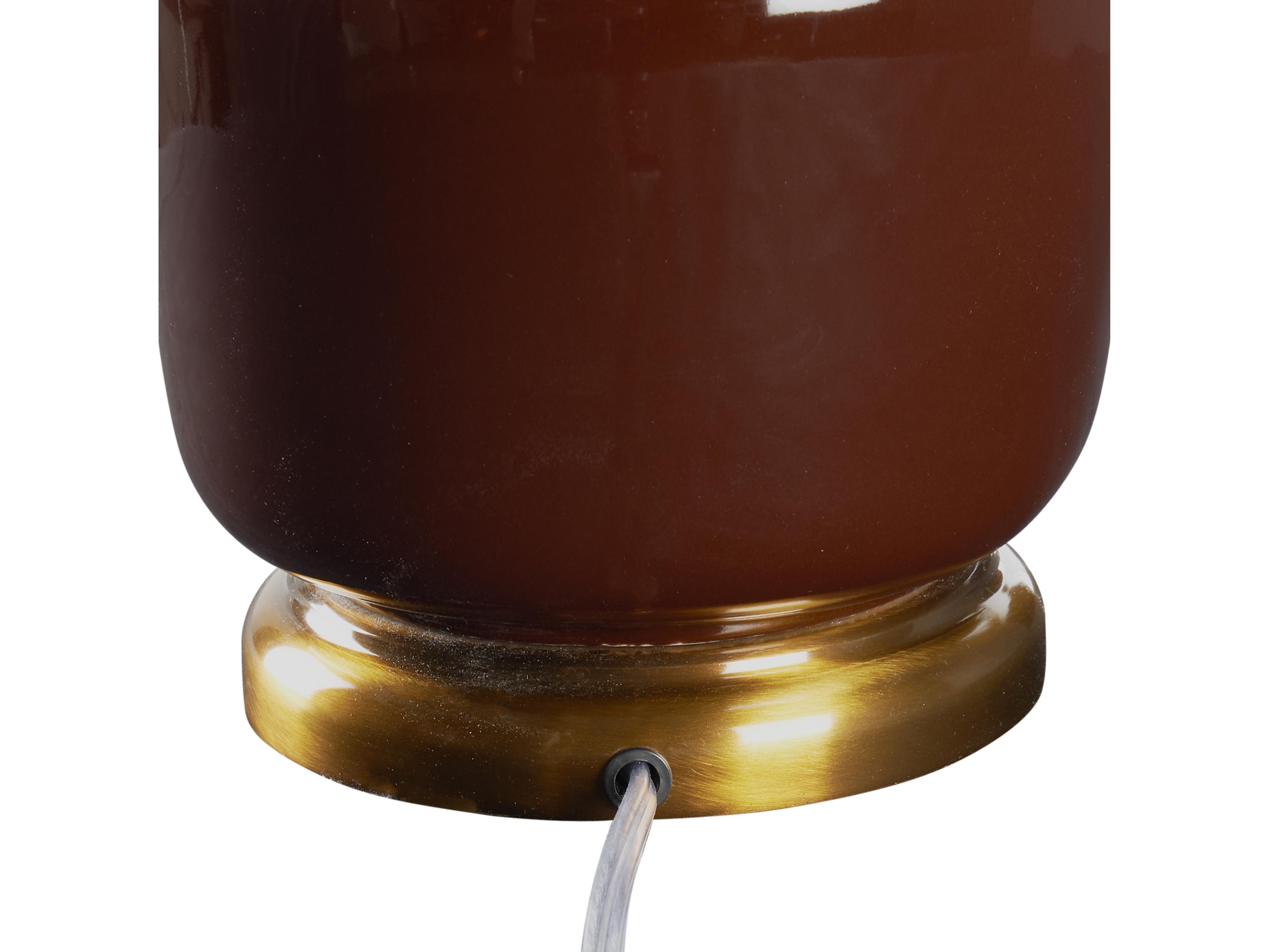 Wildwood Aubergine Antique Brass Brown Table Lamp