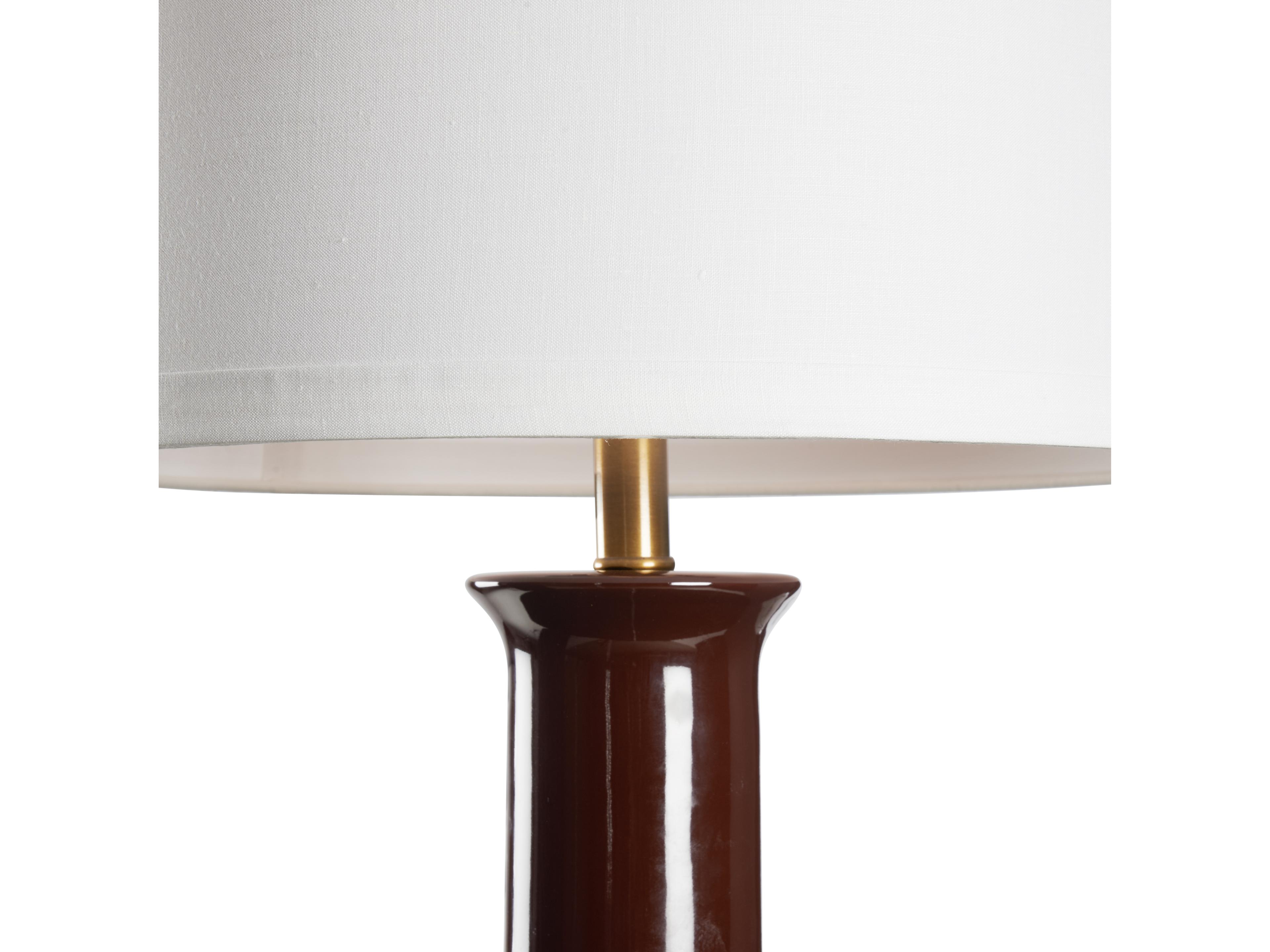 Wildwood Aubergine Antique Brass Brown Table Lamp