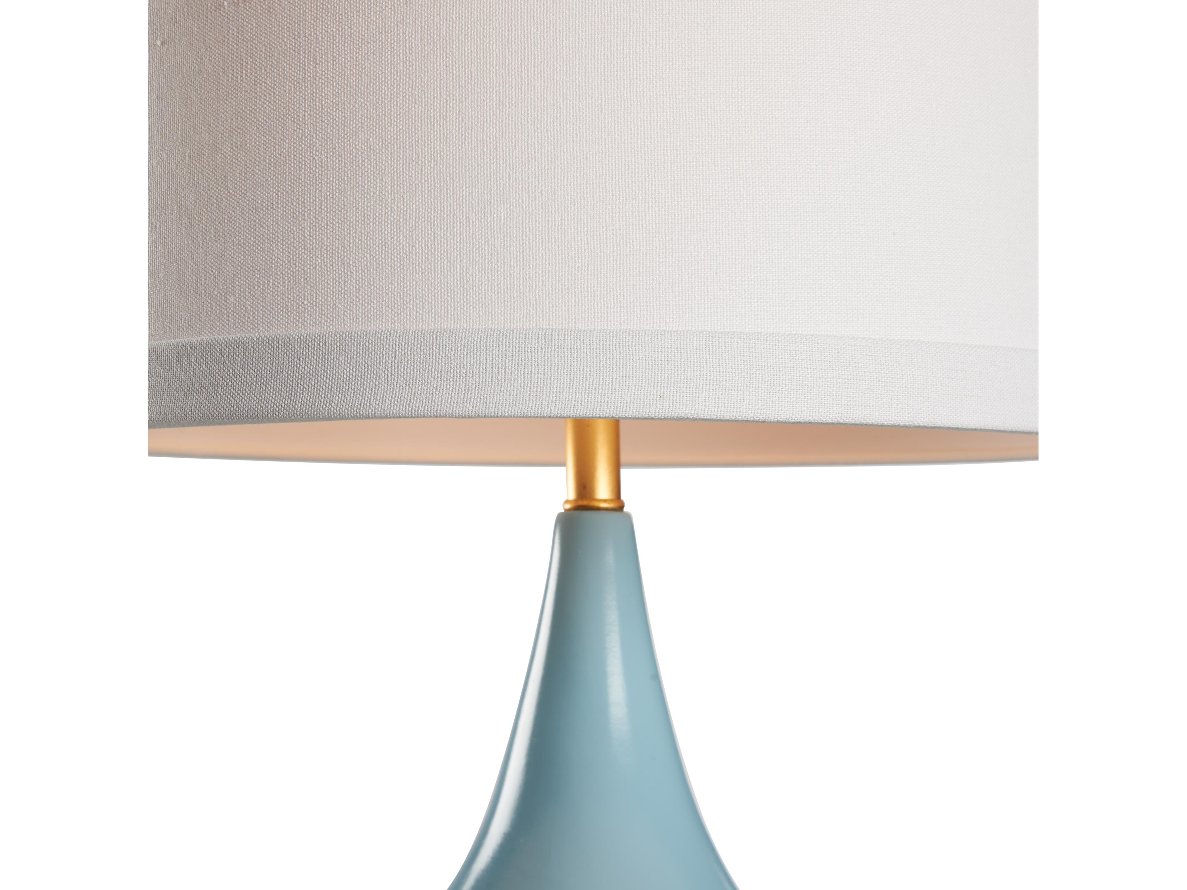 Wildwood Sky Blue Gold Leaf Table Lamp