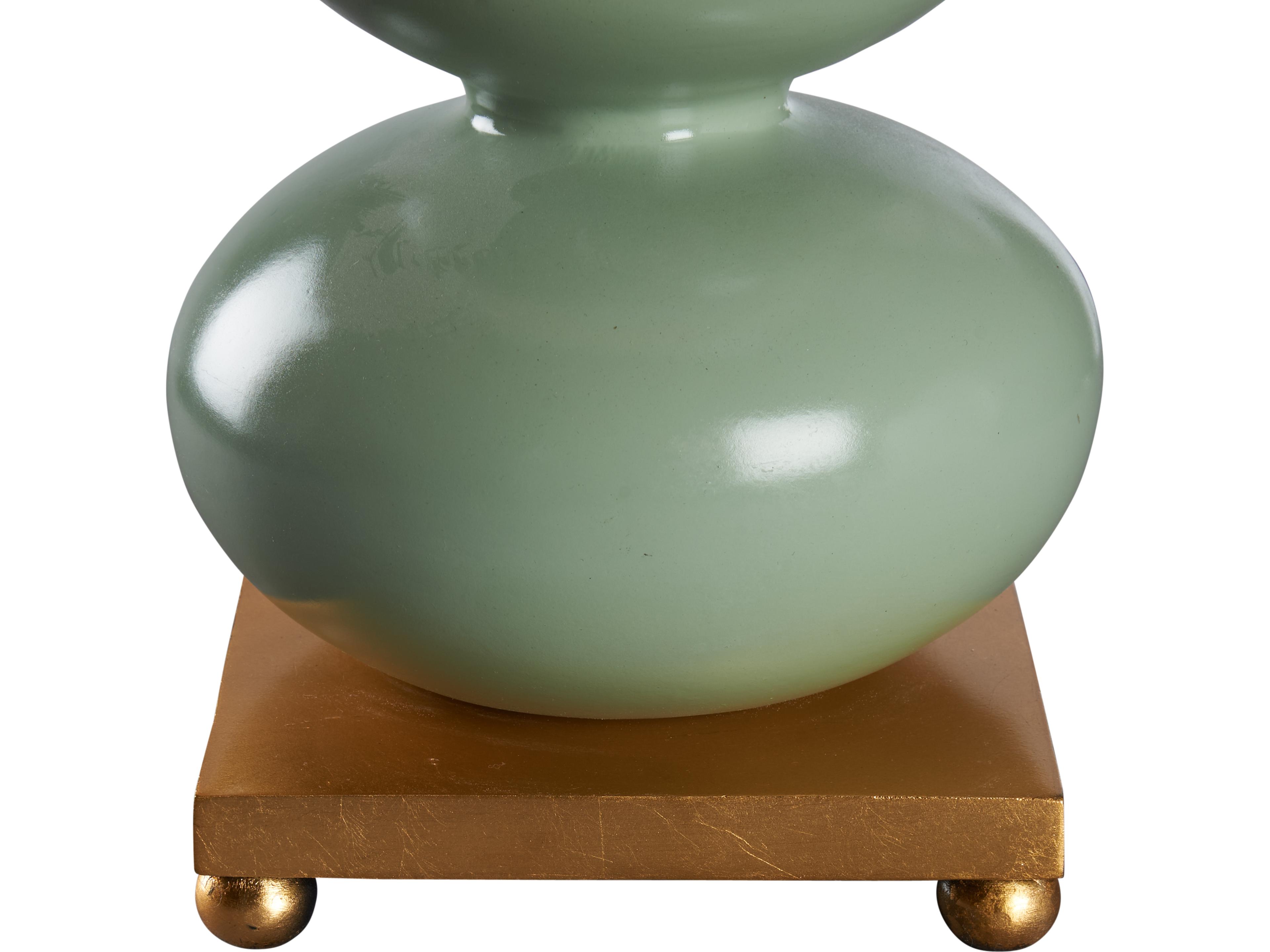 Wildwood Laurel Green Gold Leaf Table Lamp