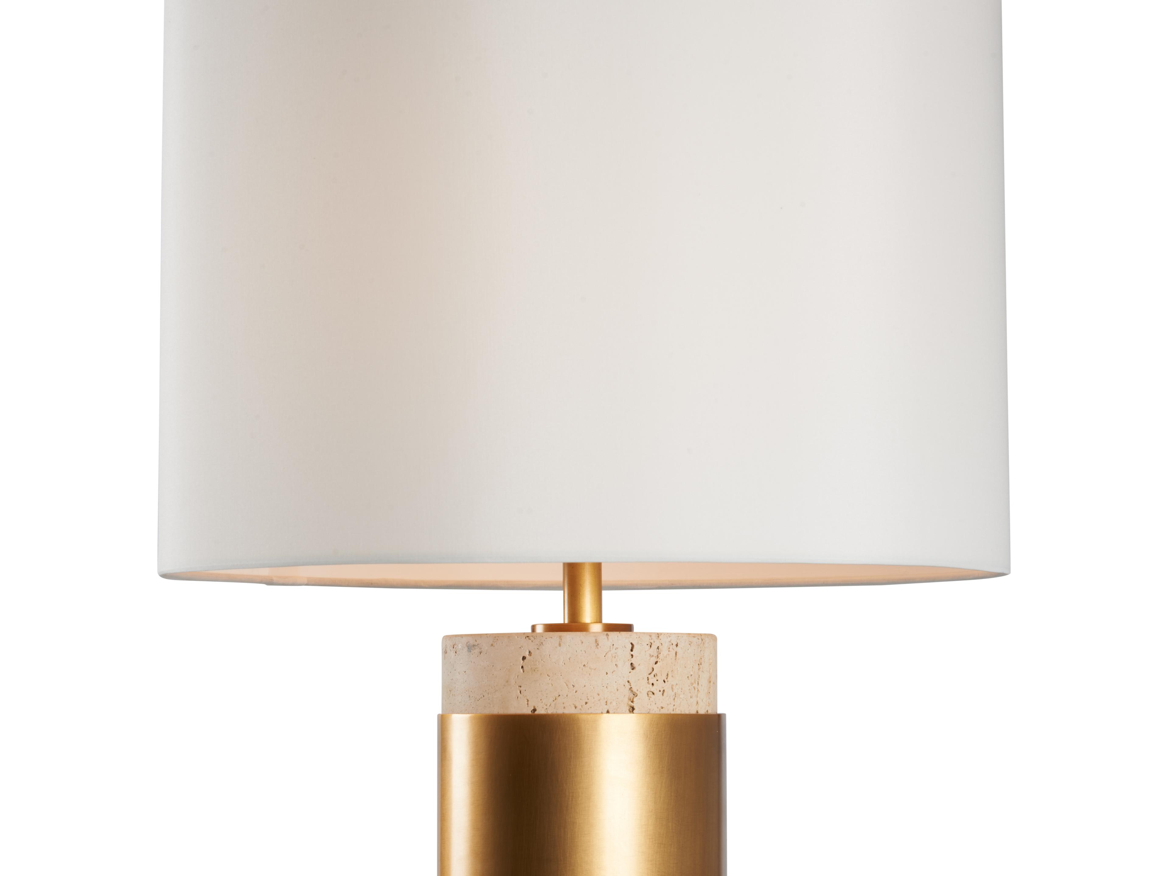 Wildwood Natural White Antique Gold Table Lamp