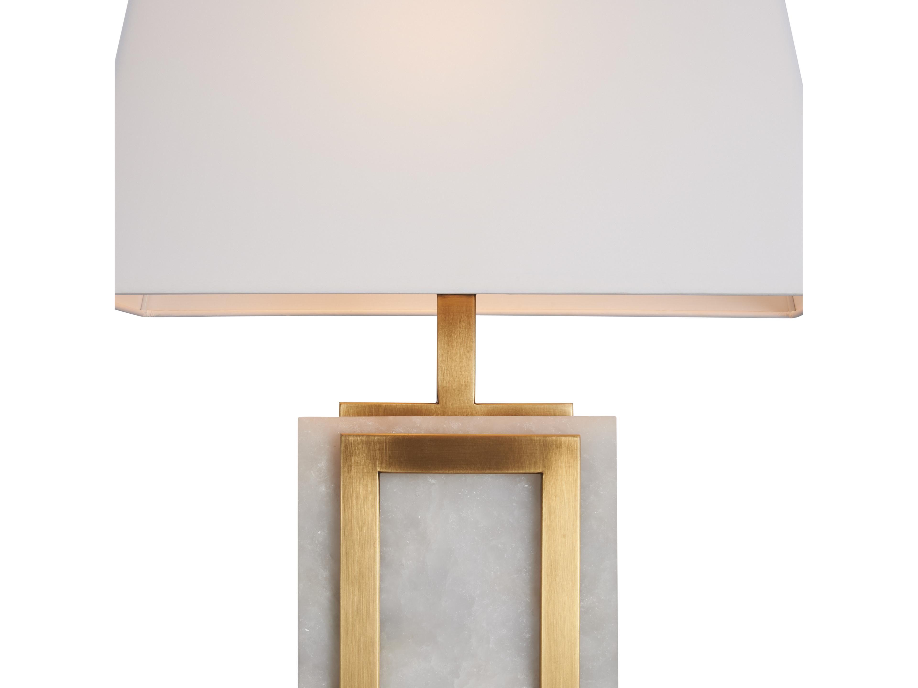 Wildwood Natural White Antique Brass Table Lamp