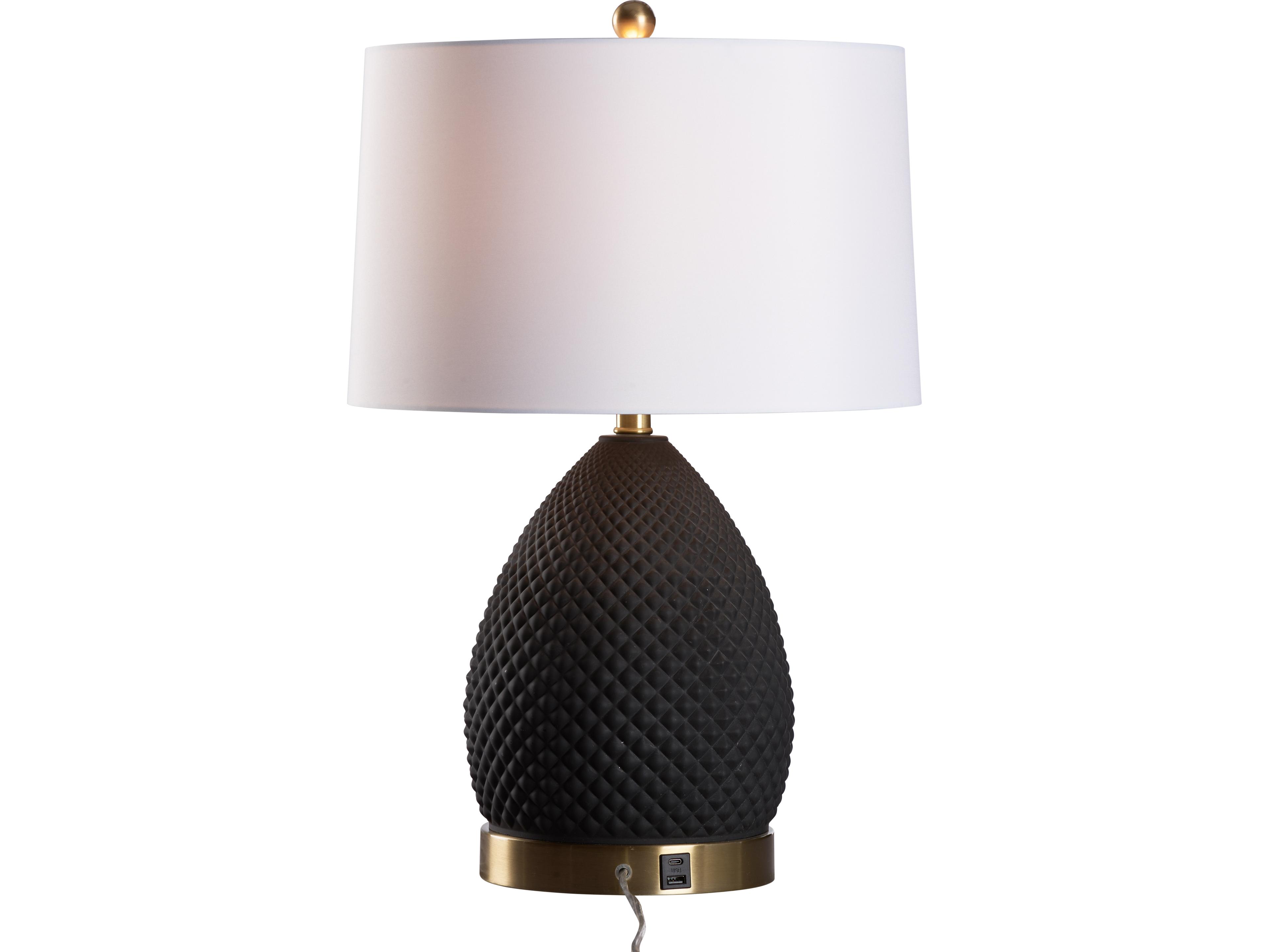 Wildwood Black Antique Brass Table Lamp