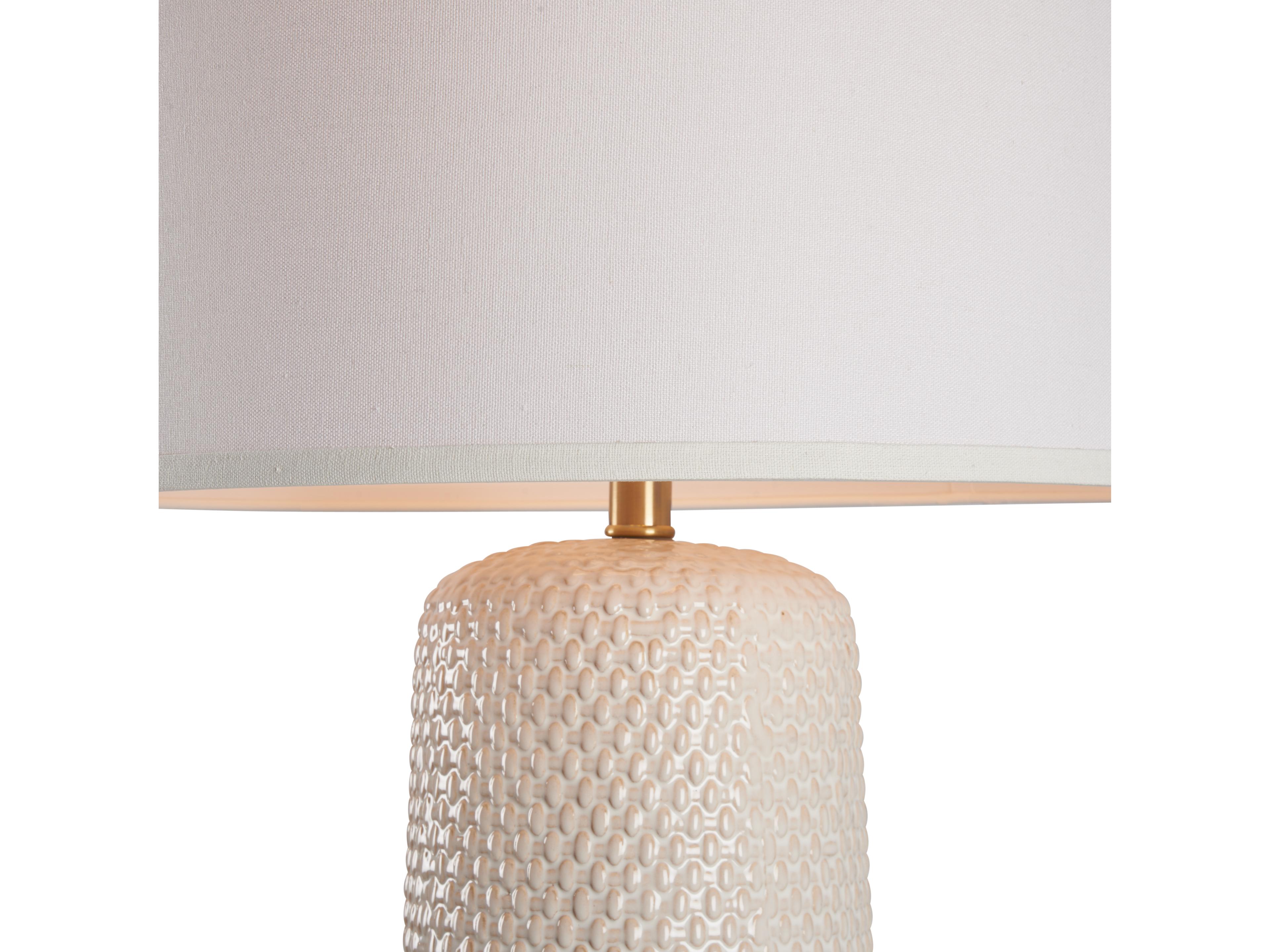 Wildwood Cream Antique Brass White Table Lamp