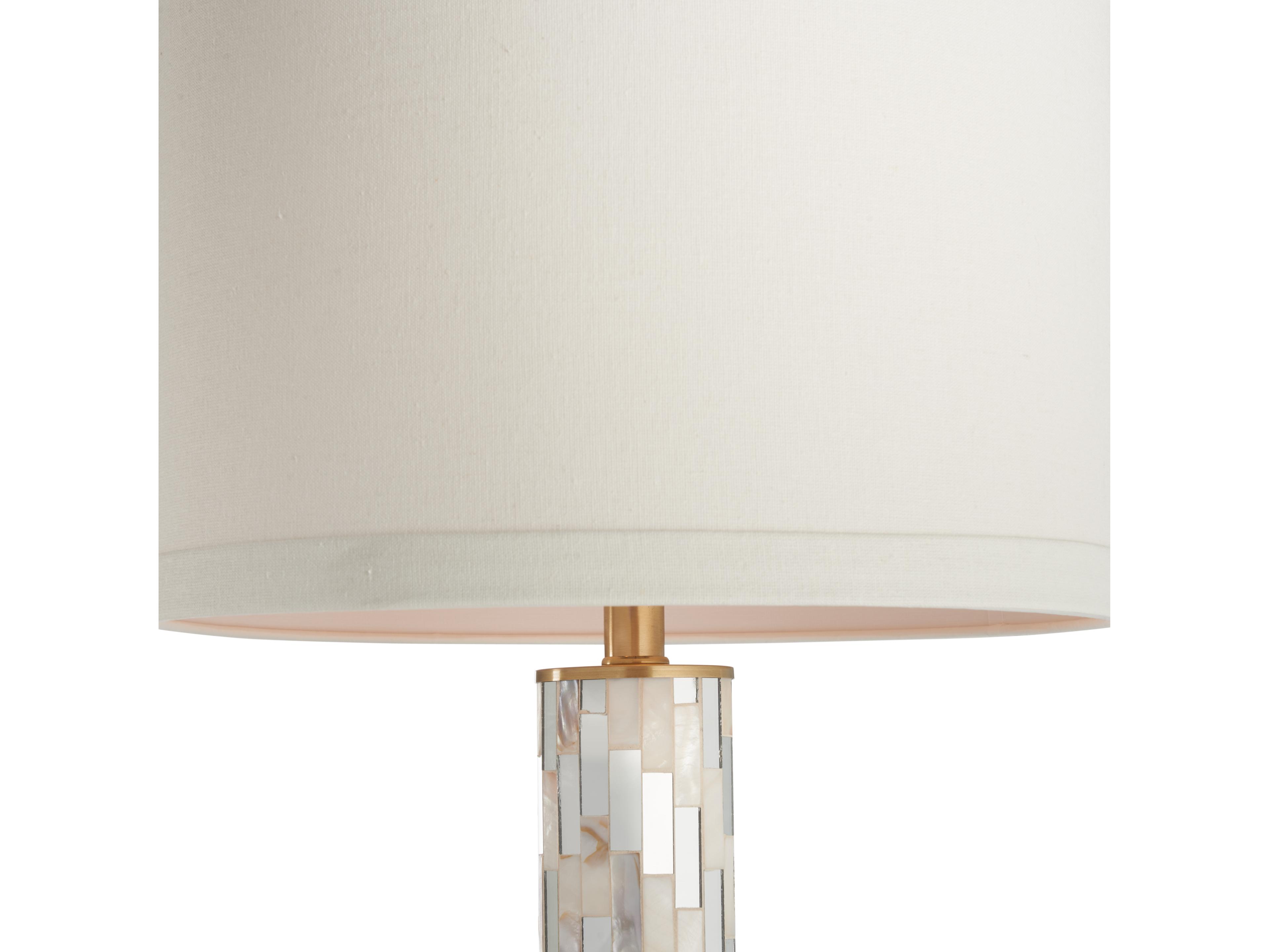 Wildwood Natural Brown Cream Antique Brass Buffet Lamp