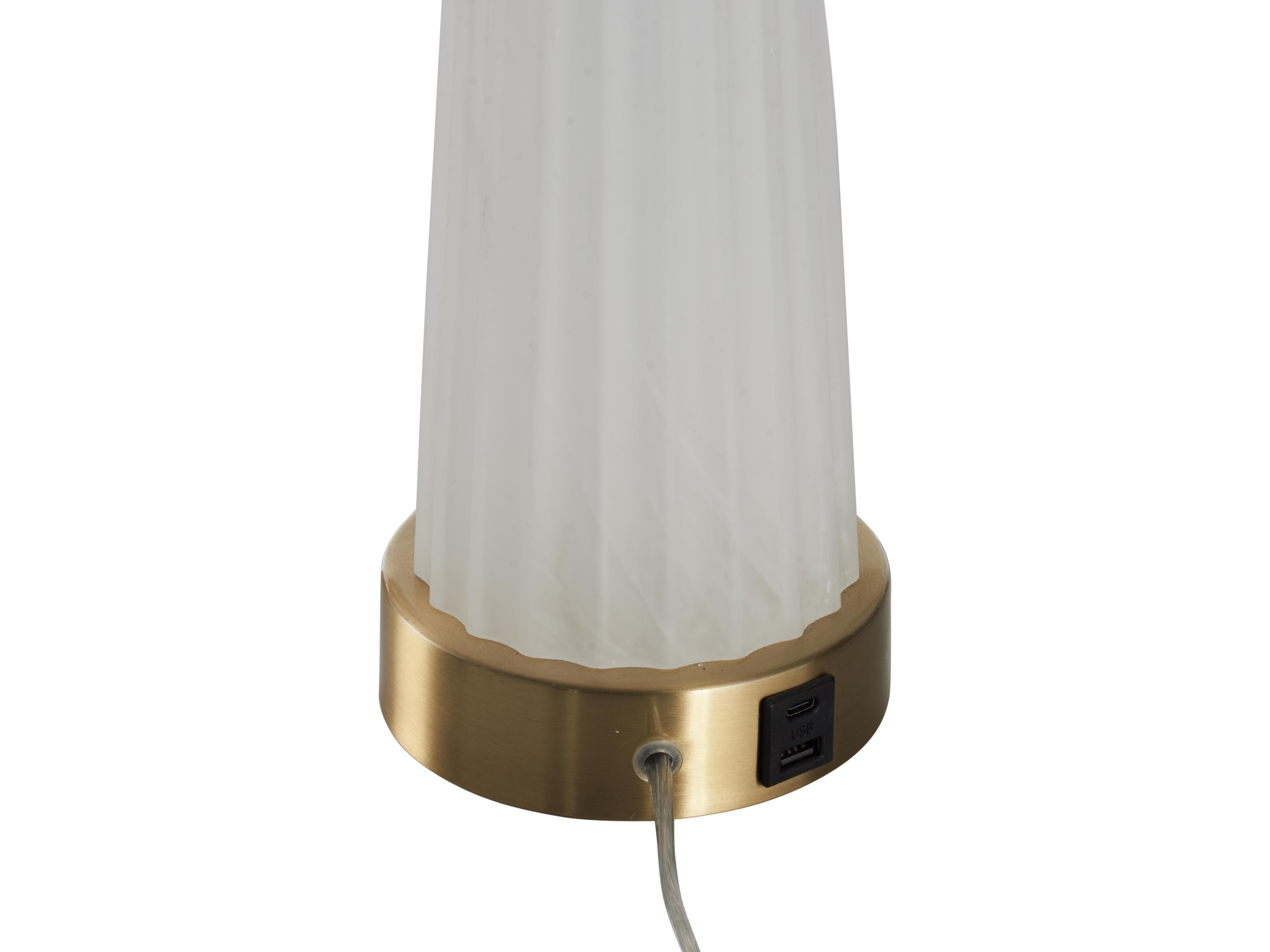 Wildwood Frosted Antique Brass Buffet Lamp