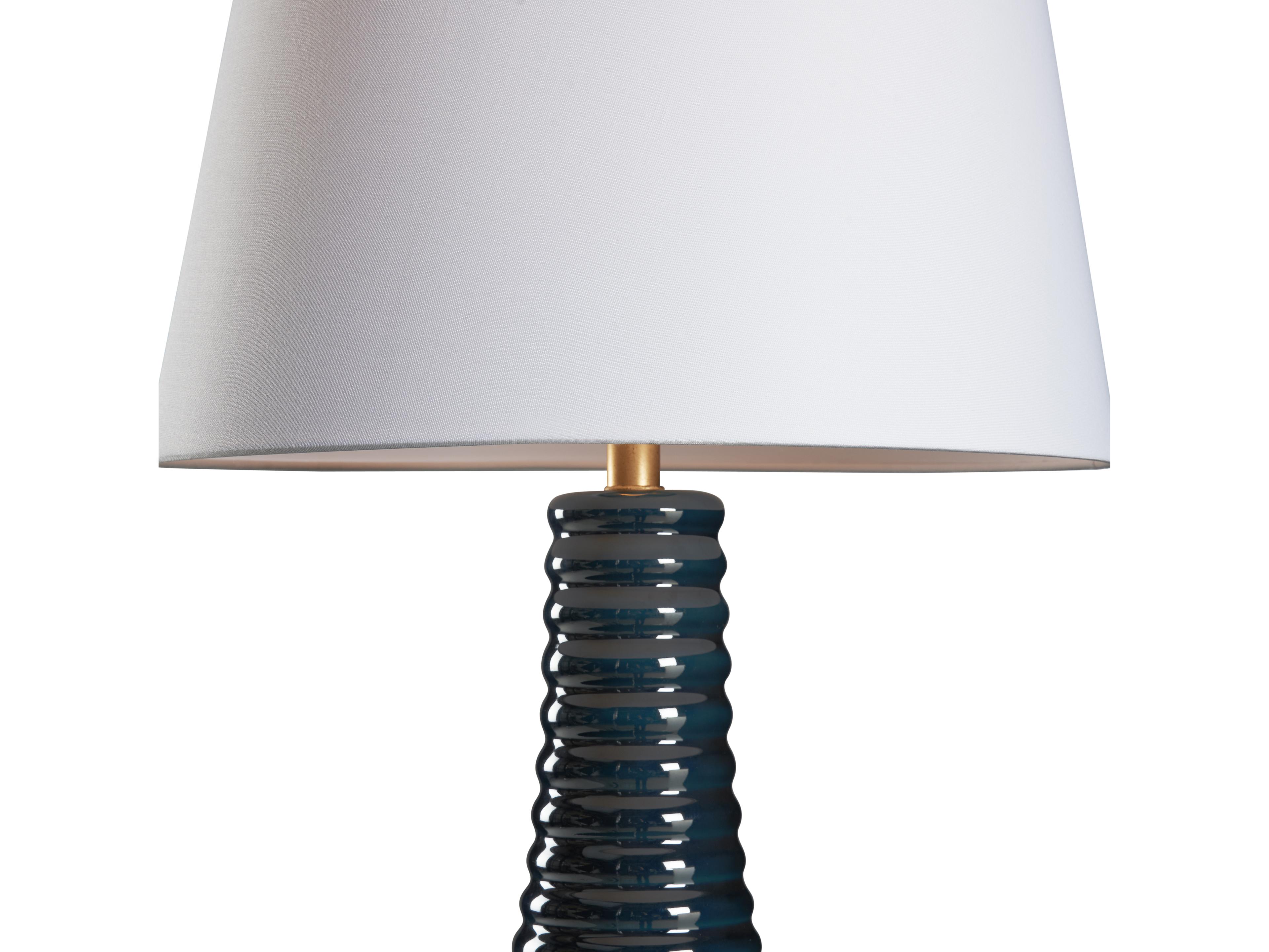 Wildwood Blue Glaze Antique Gold Leaf Buffet Lamp