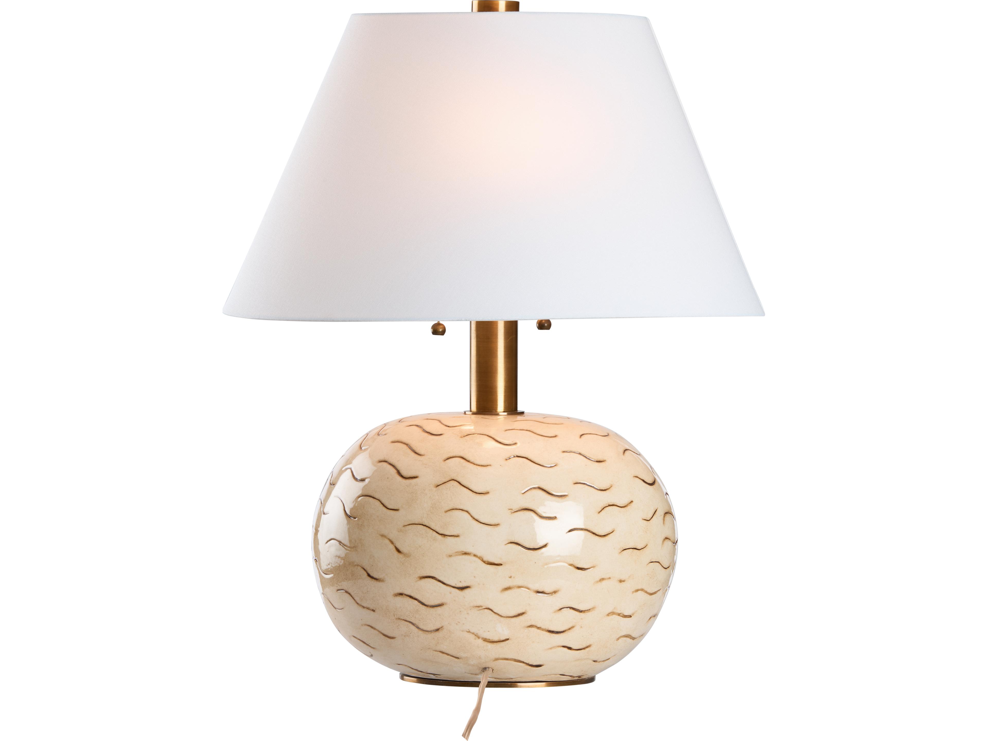 Wildwood Antique Cream Glaze Off White Table Lamp