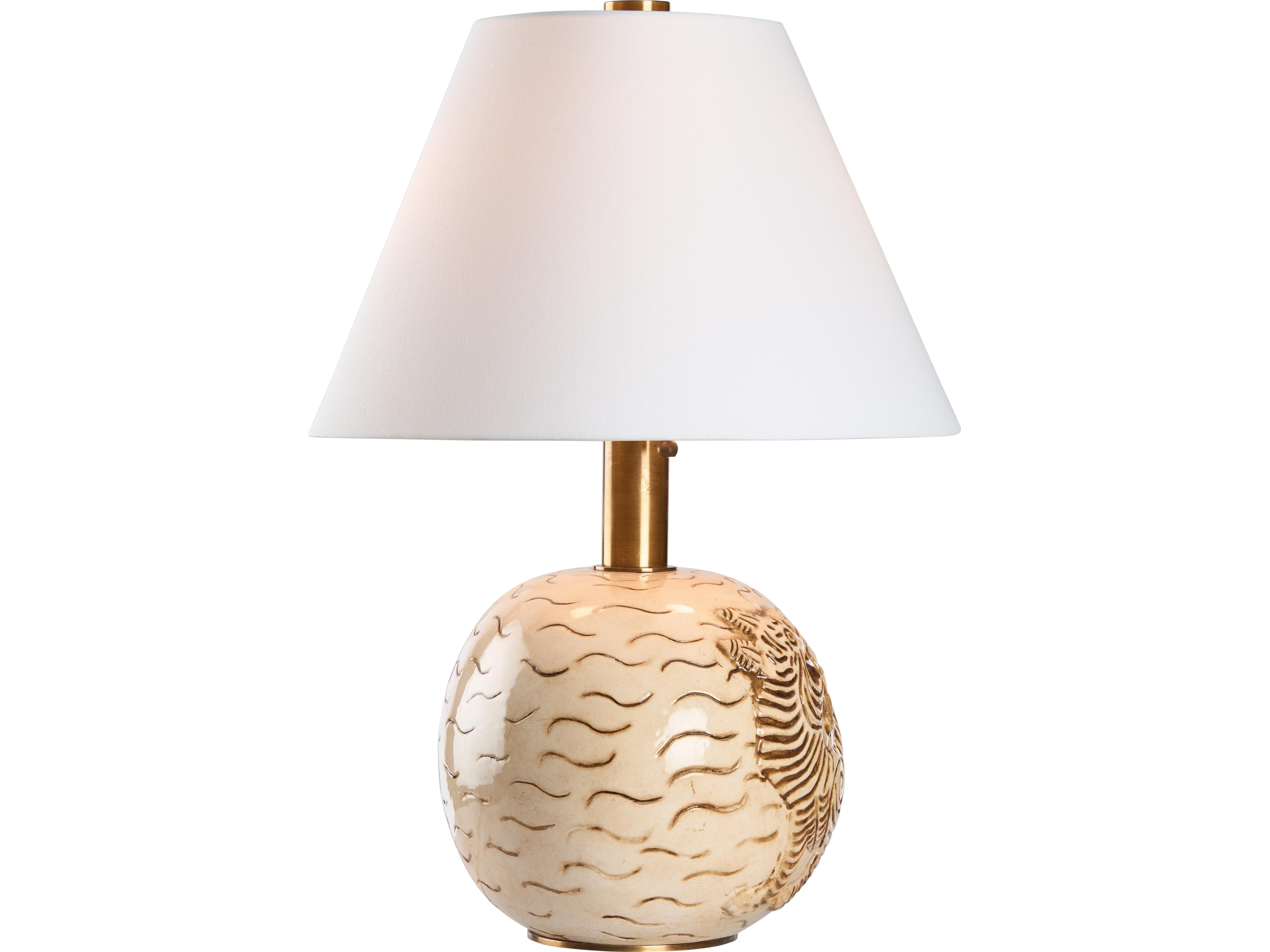 Wildwood Antique Cream Glaze Off White Table Lamp