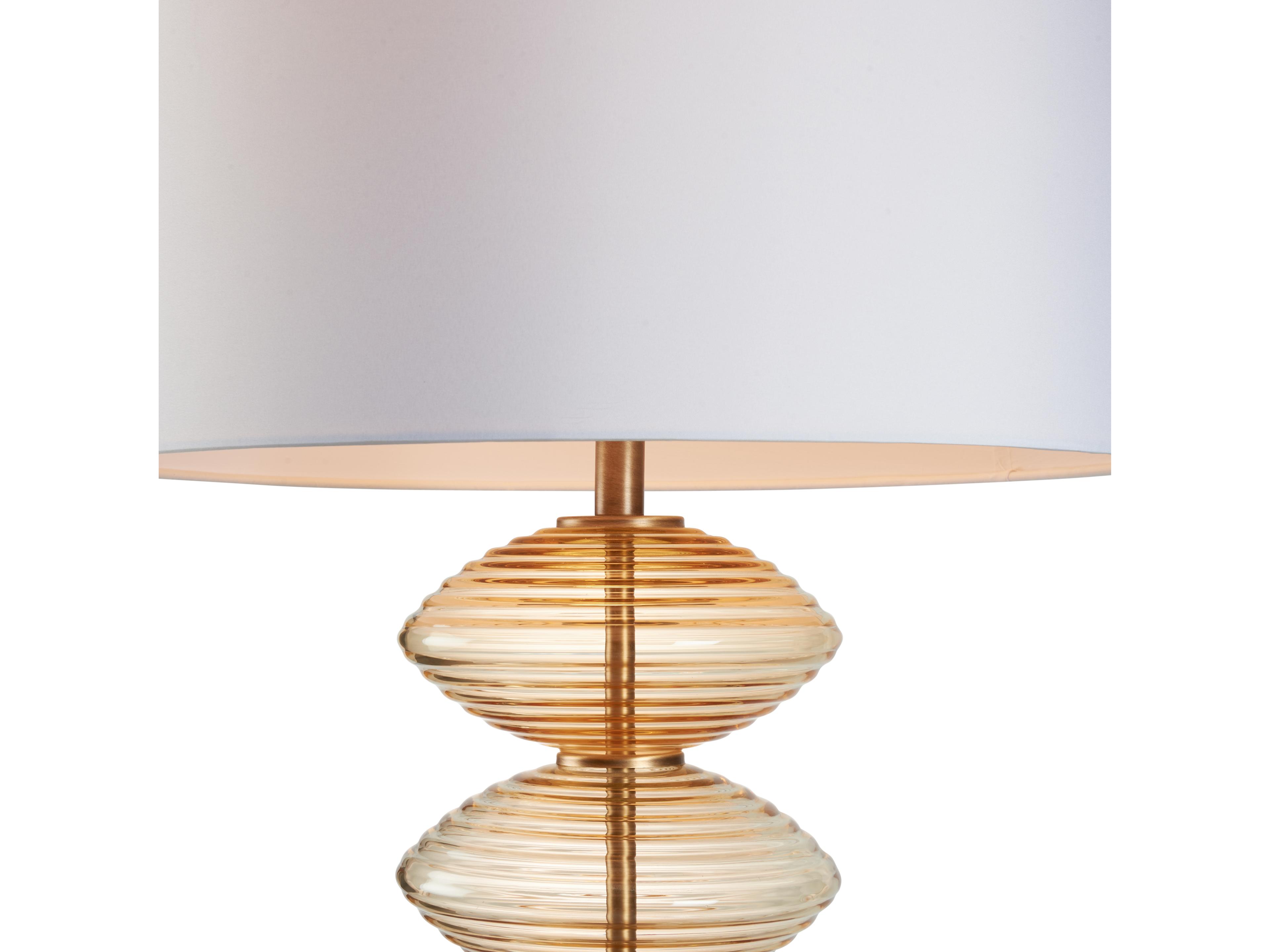 Wildwood Amber Antique Brass Buffet Lamp