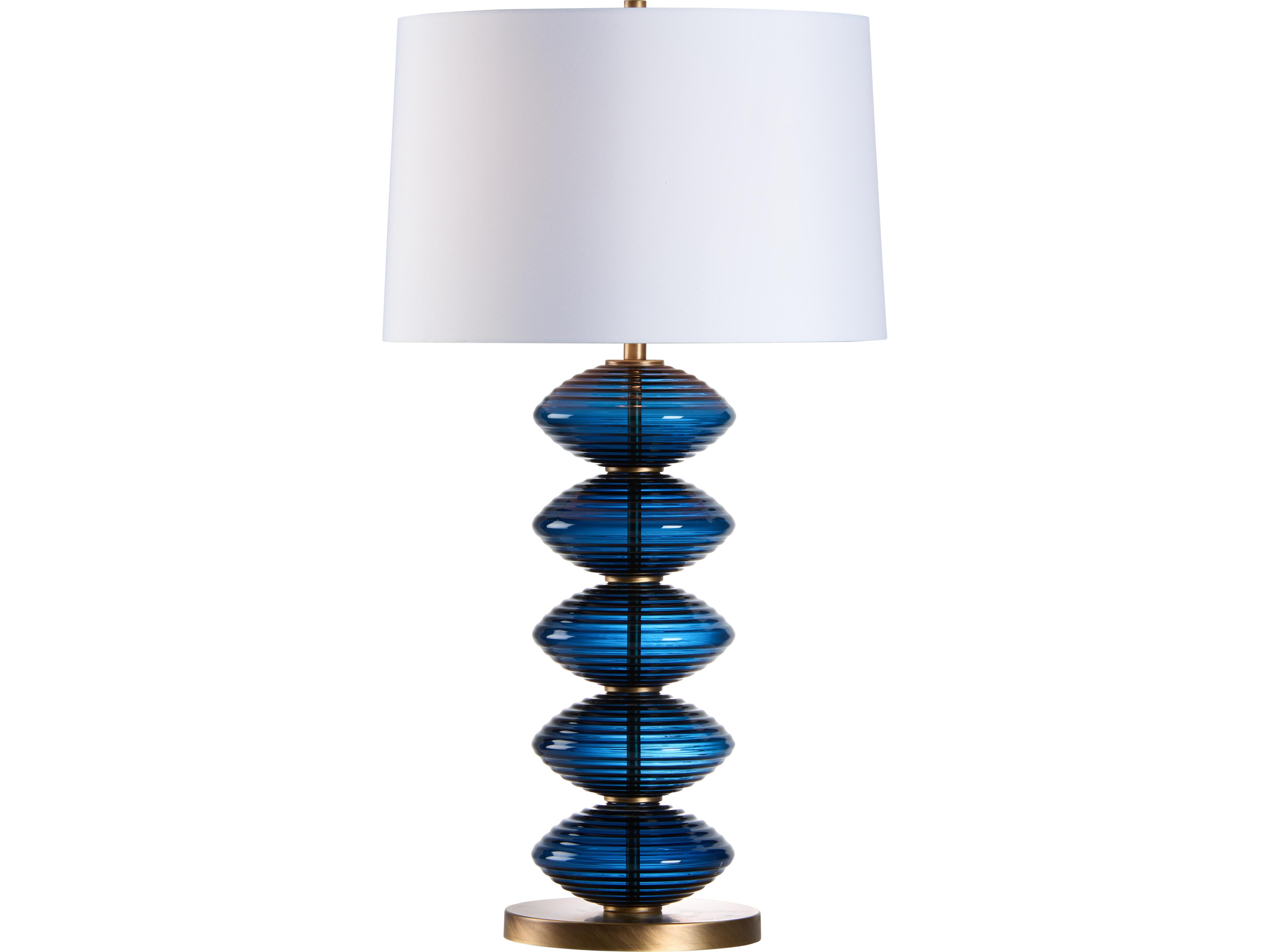 Wildwood Blue Avio Antique Brass Buffet Lamp