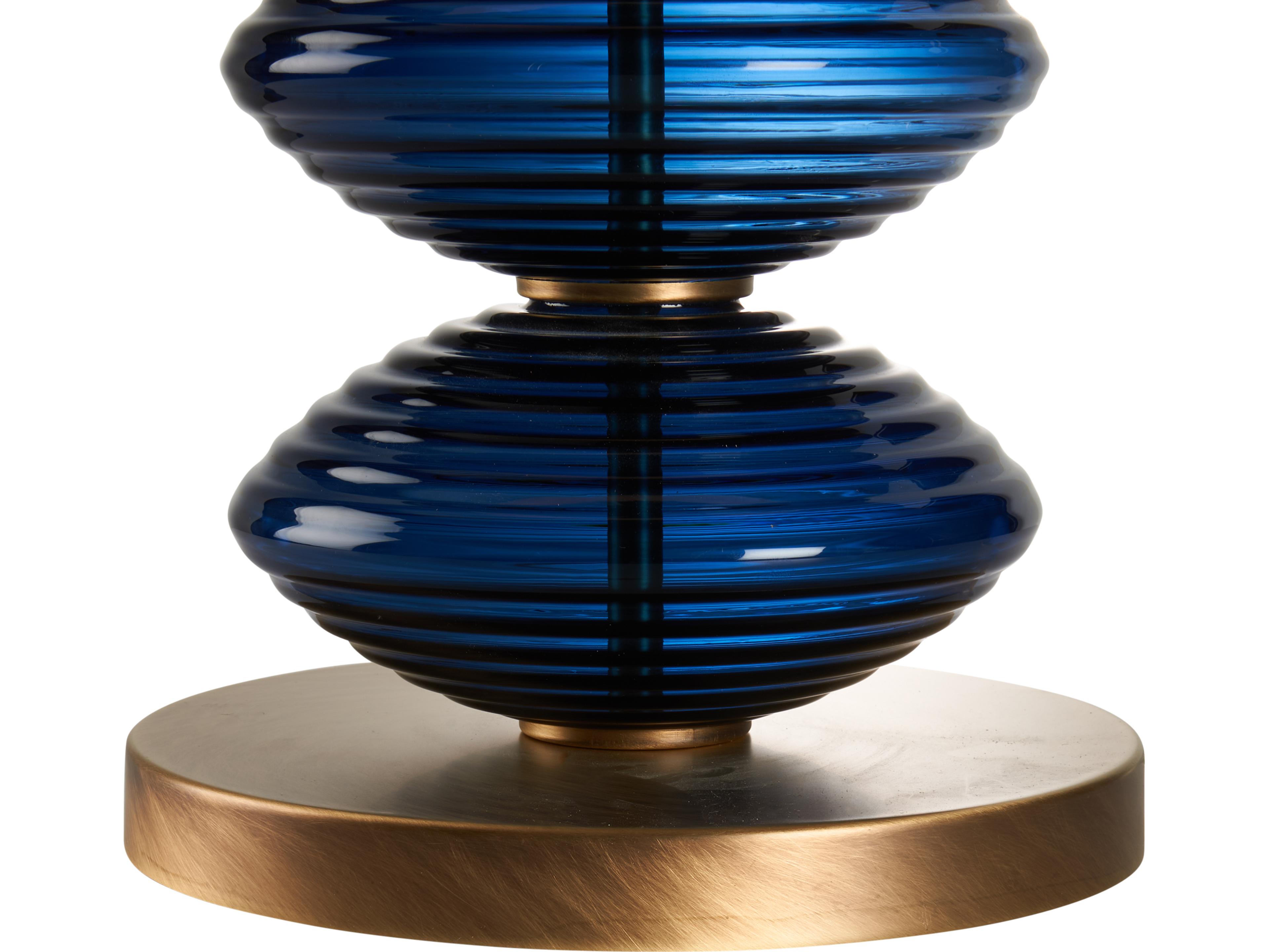 Wildwood Blue Avio Antique Brass Buffet Lamp