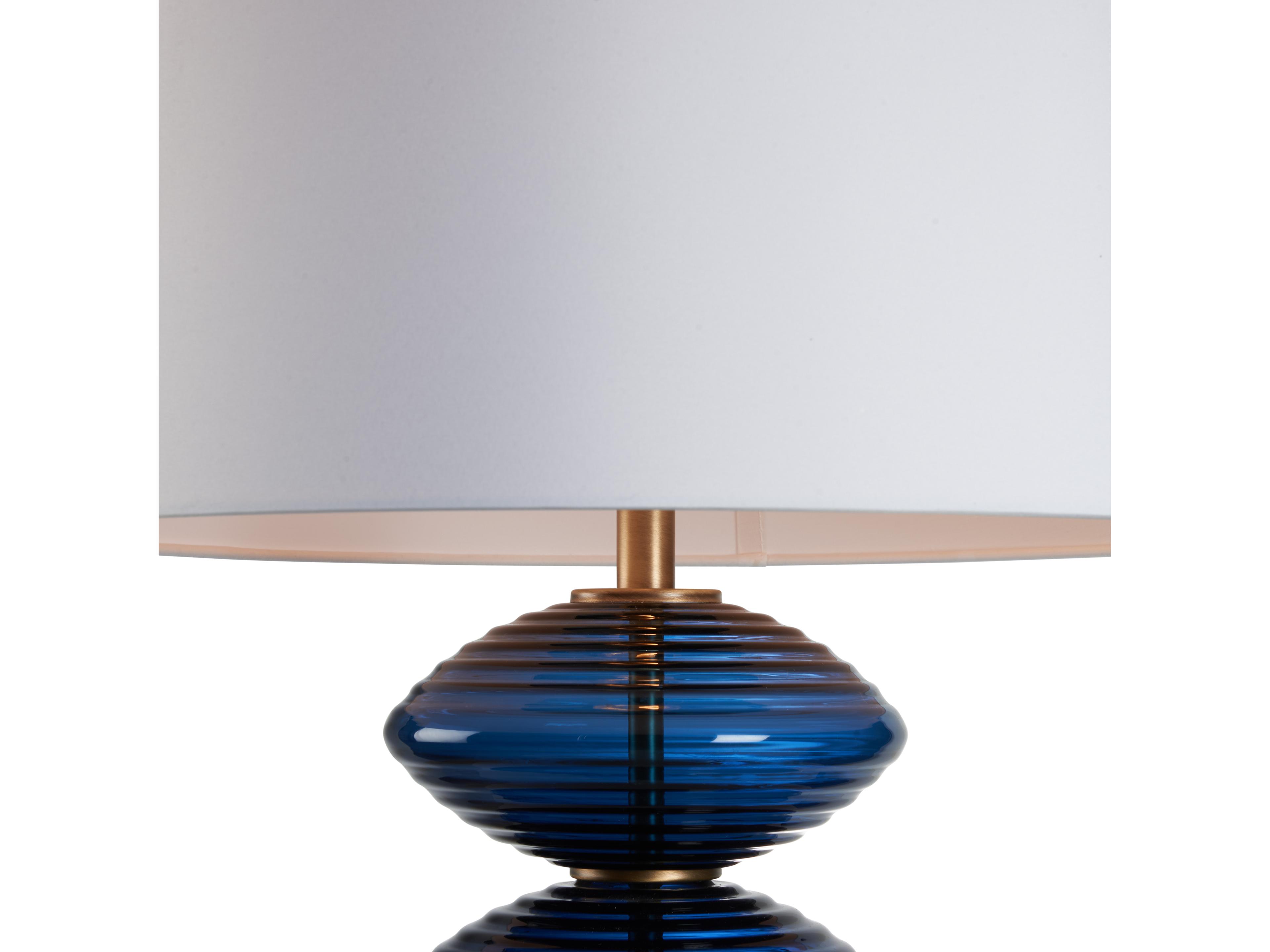 Wildwood Blue Avio Antique Brass Buffet Lamp