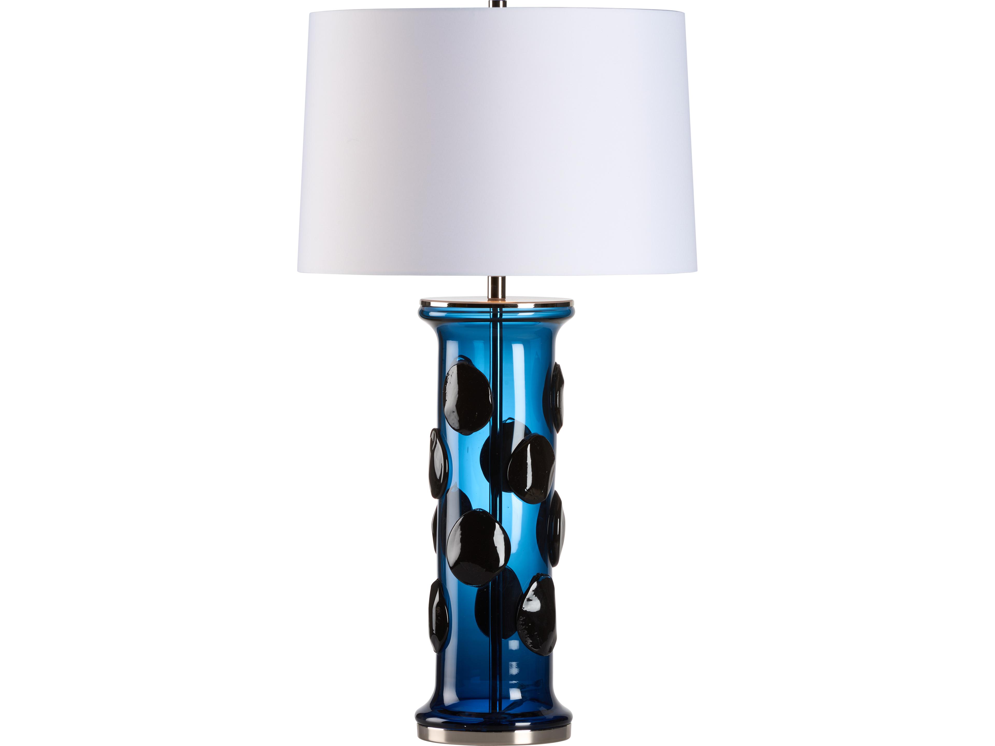 Wildwood Blue Avio Polished Nickel Buffet Lamp