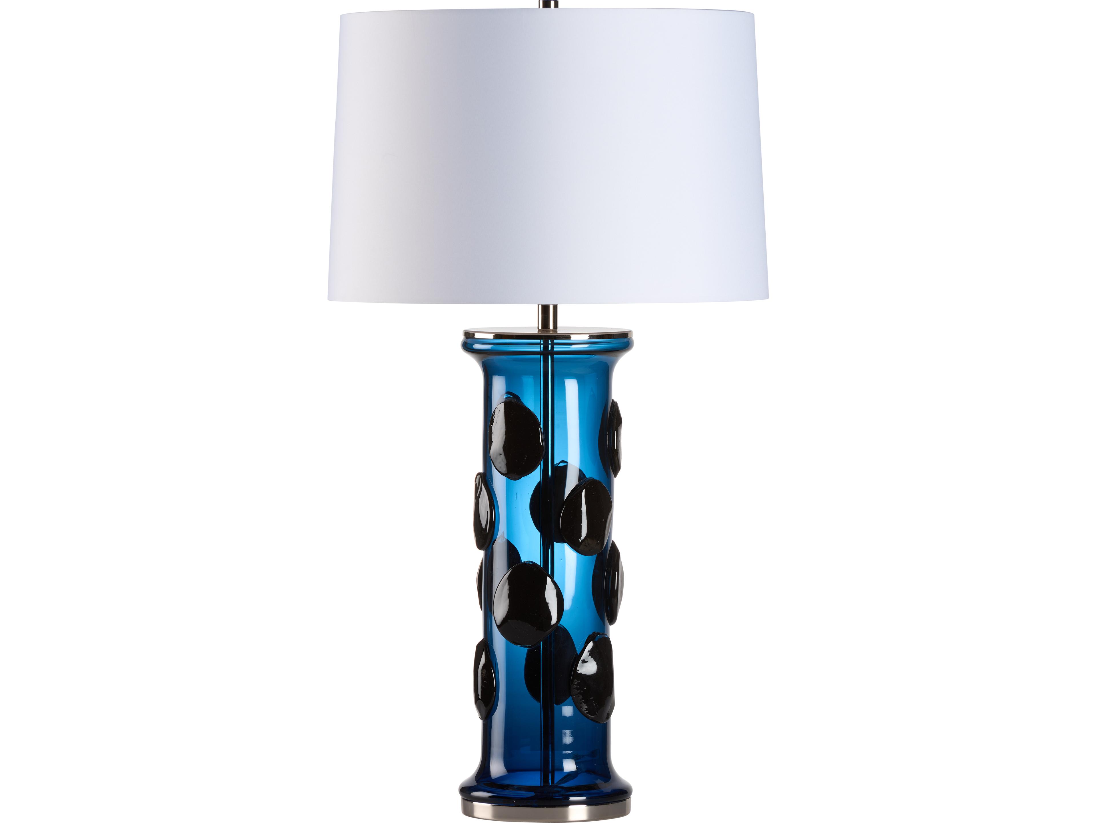Wildwood Blue Avio Polished Nickel Buffet Lamp