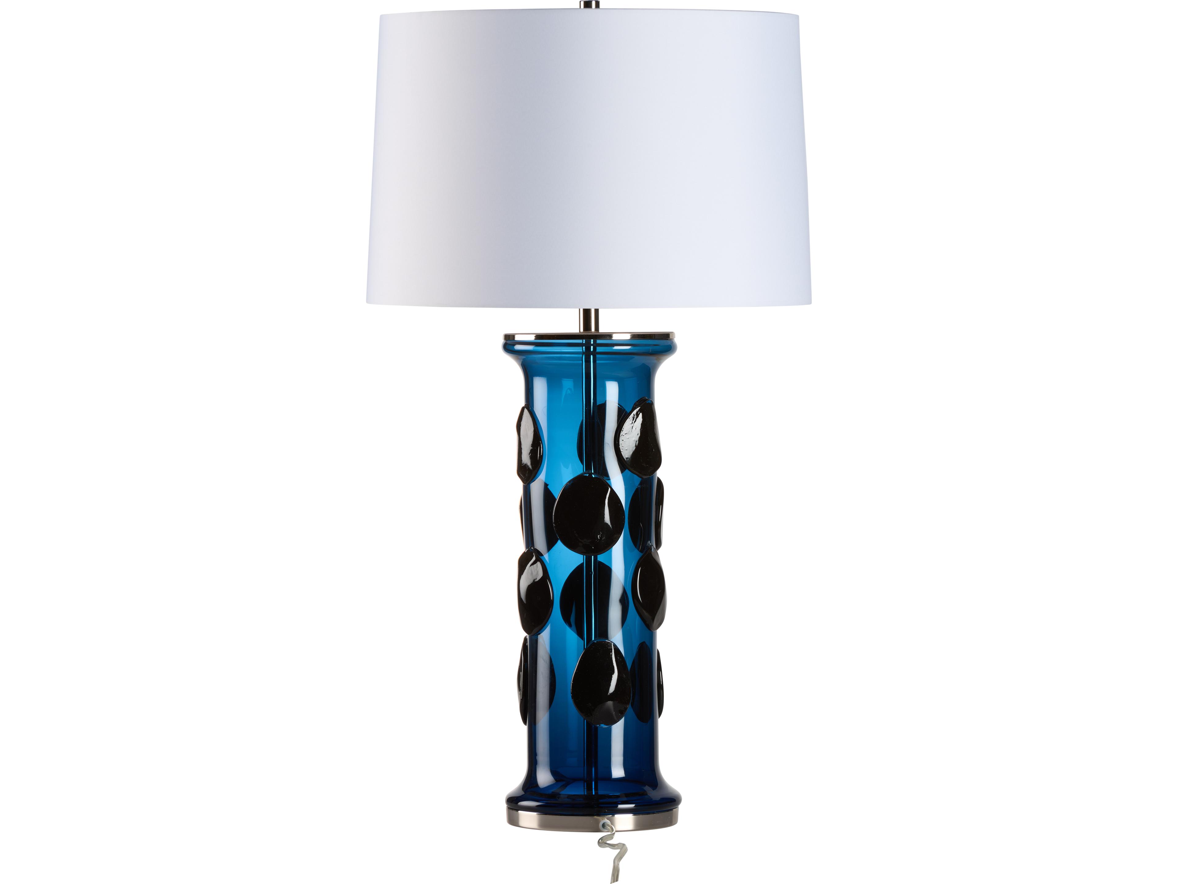 Wildwood Blue Avio Polished Nickel Buffet Lamp