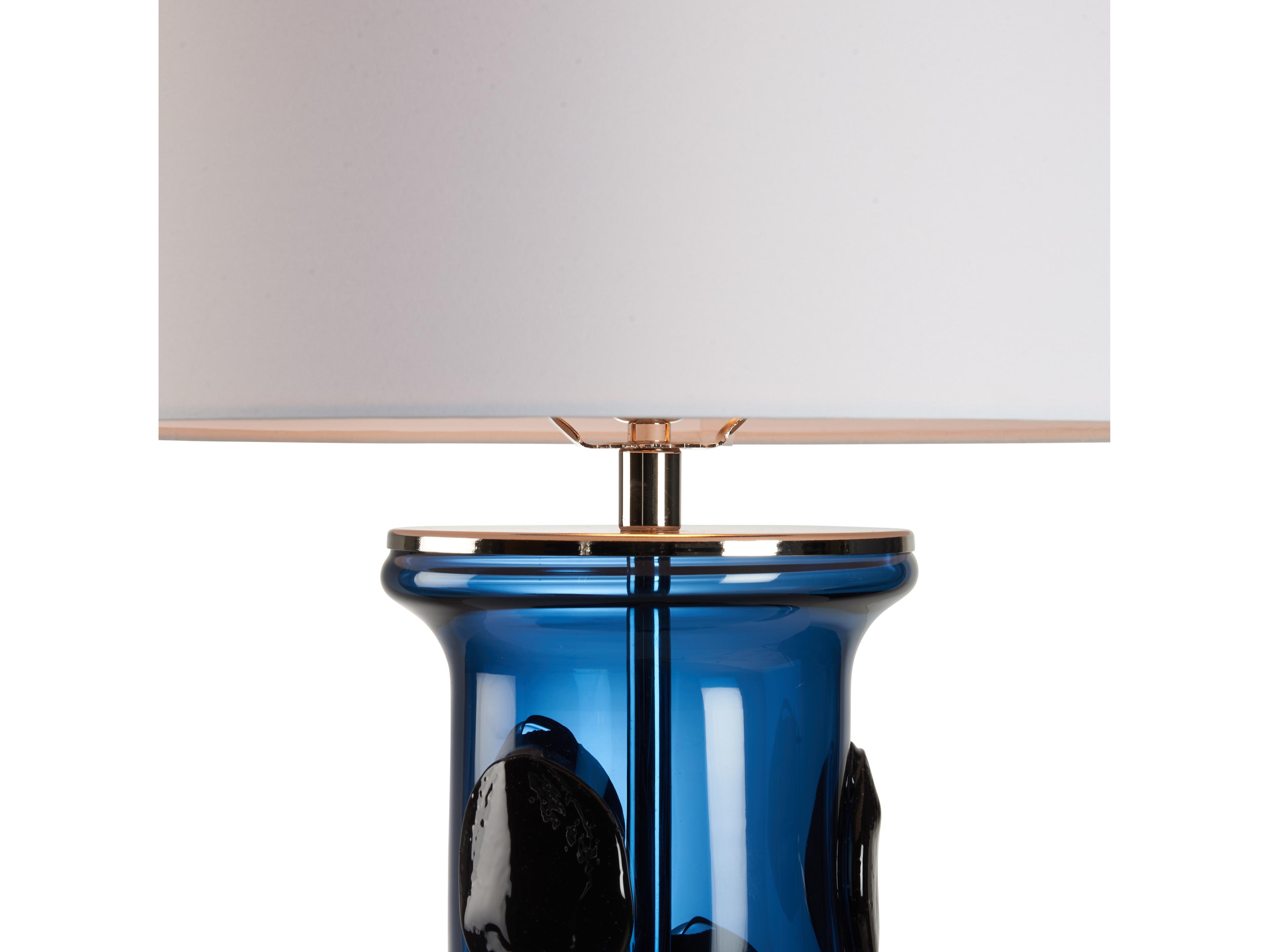 Wildwood Blue Avio Polished Nickel Buffet Lamp