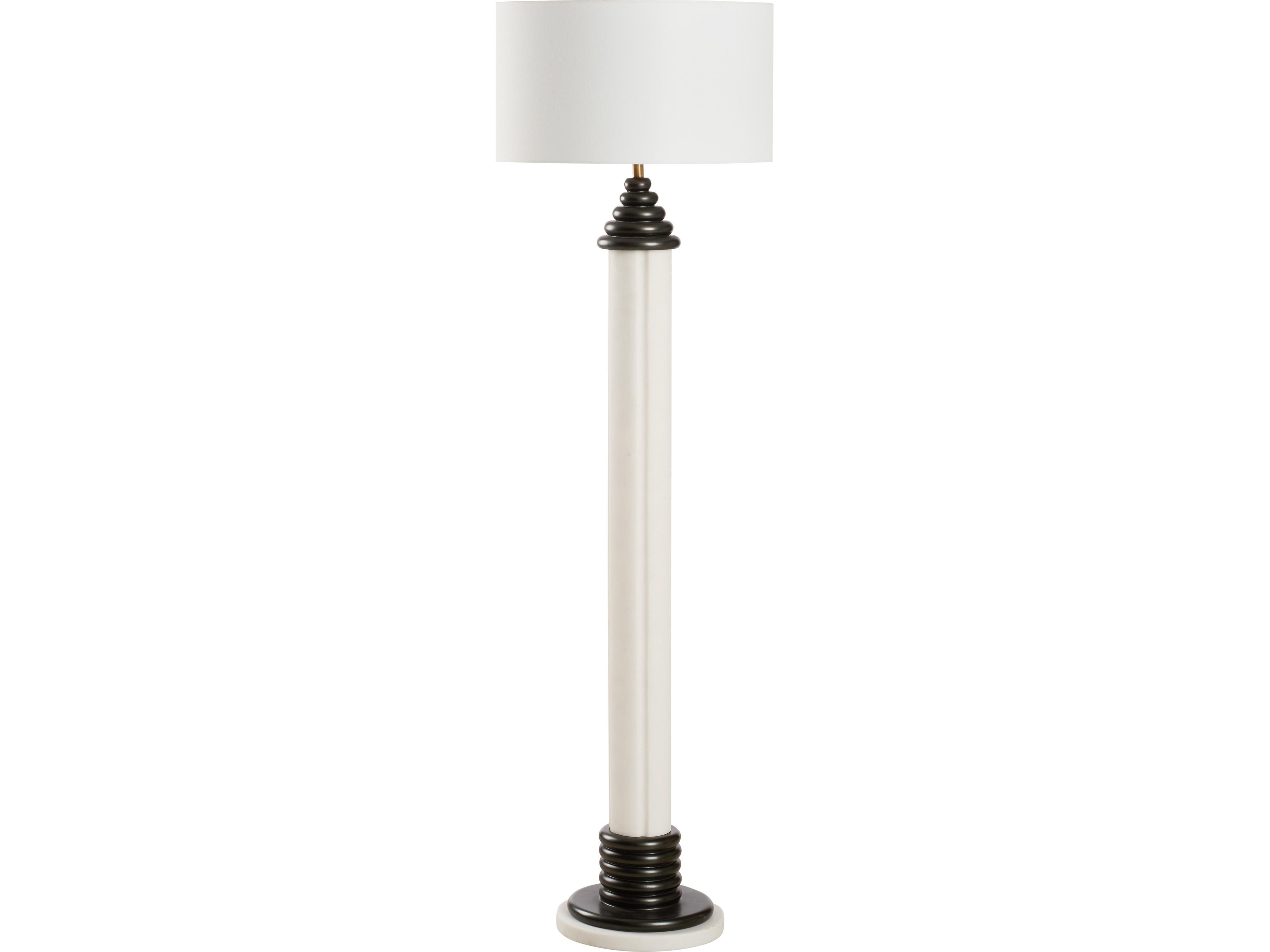 Wildwood Matte White Black Floor Lamp